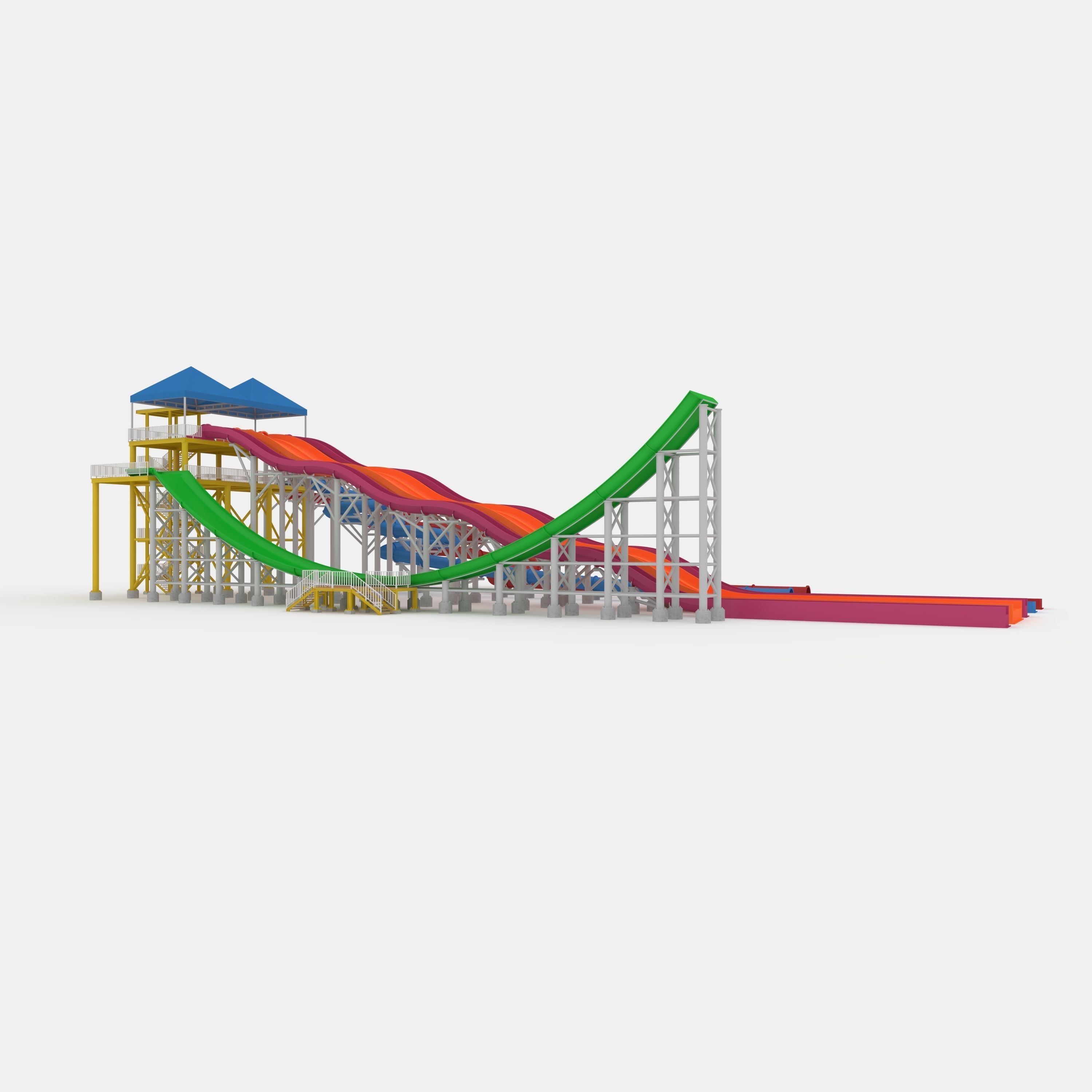 Waterpark Slide 12 3D model_16