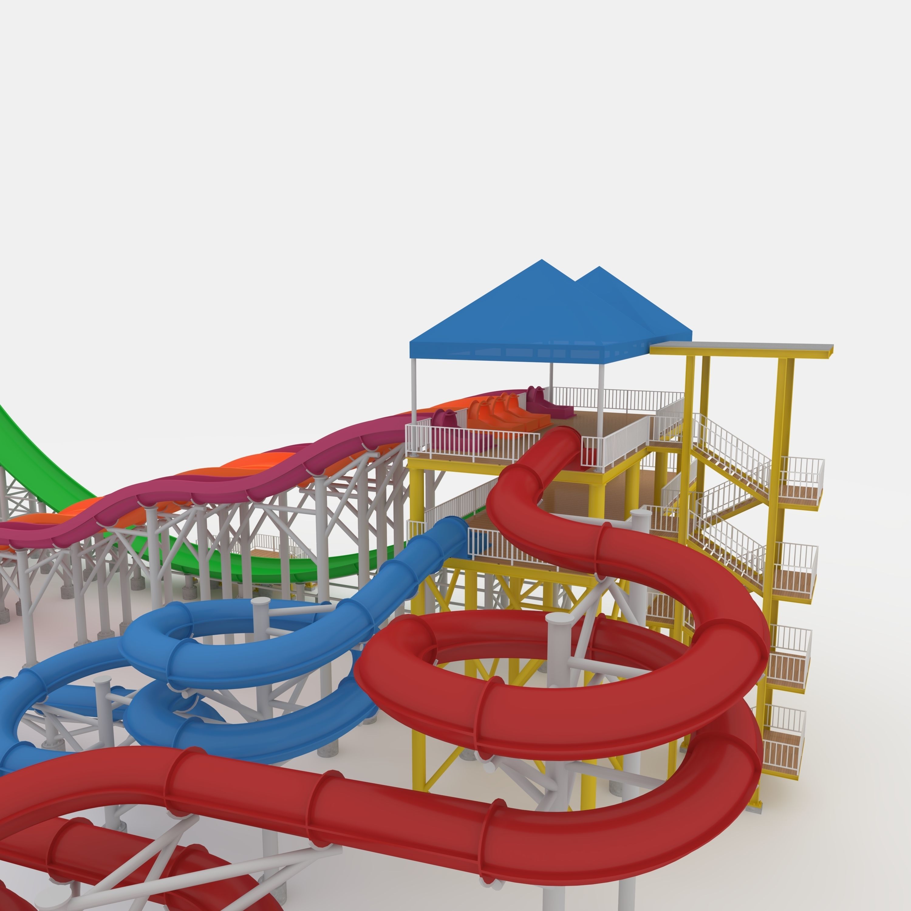 Waterpark Slide 12 3D model_42