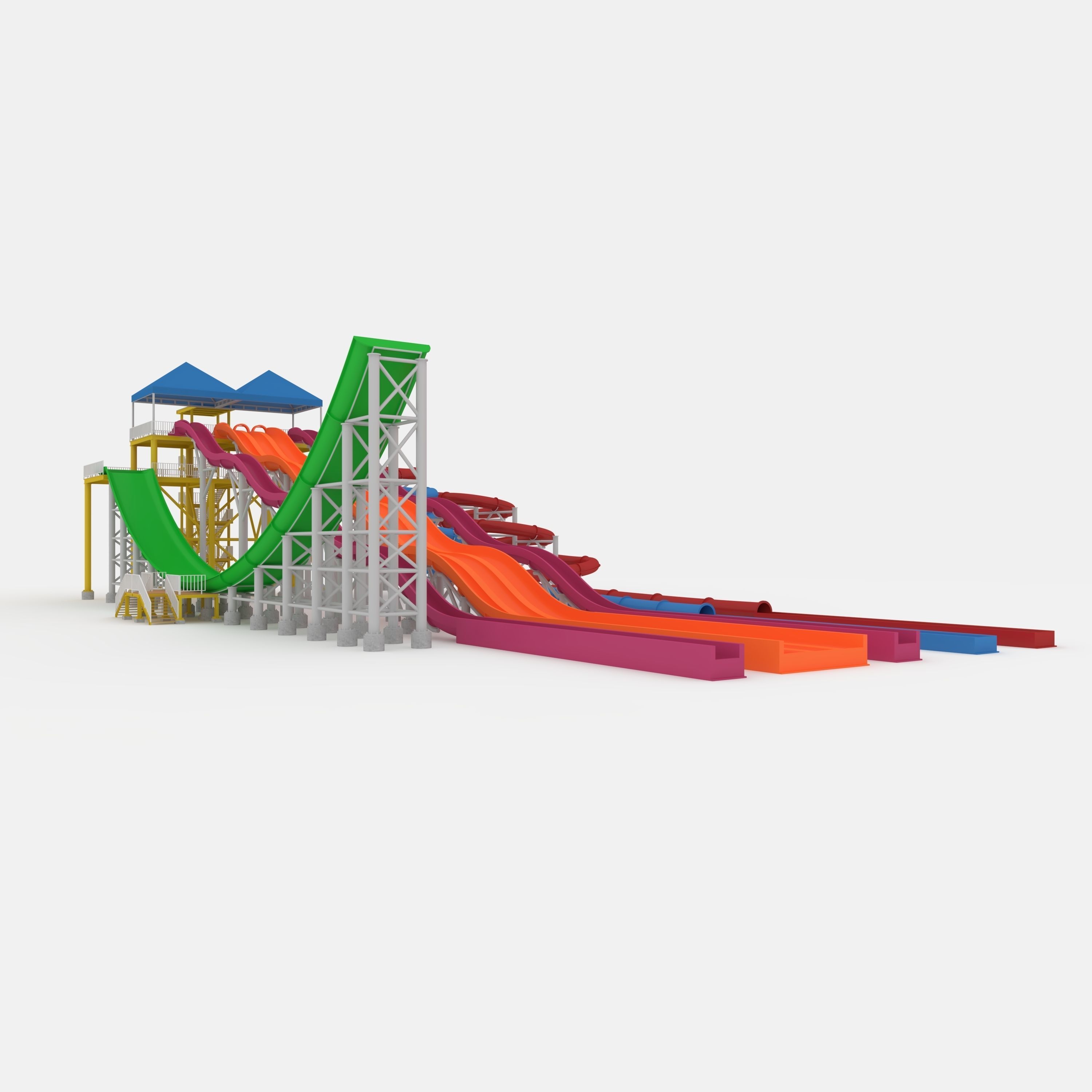 Waterpark Slide 12 3D model_2