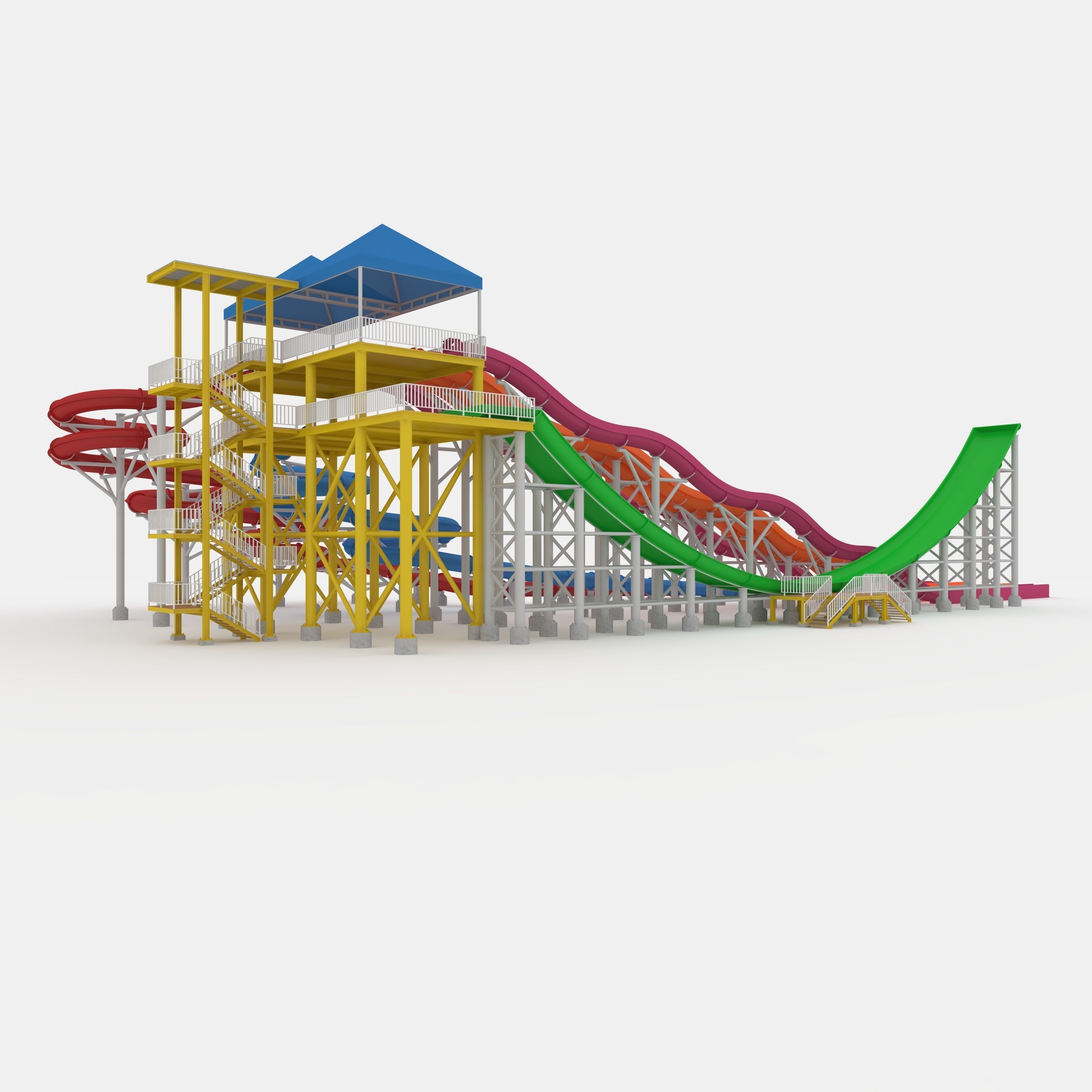 Waterpark Slide 12 3D model_14