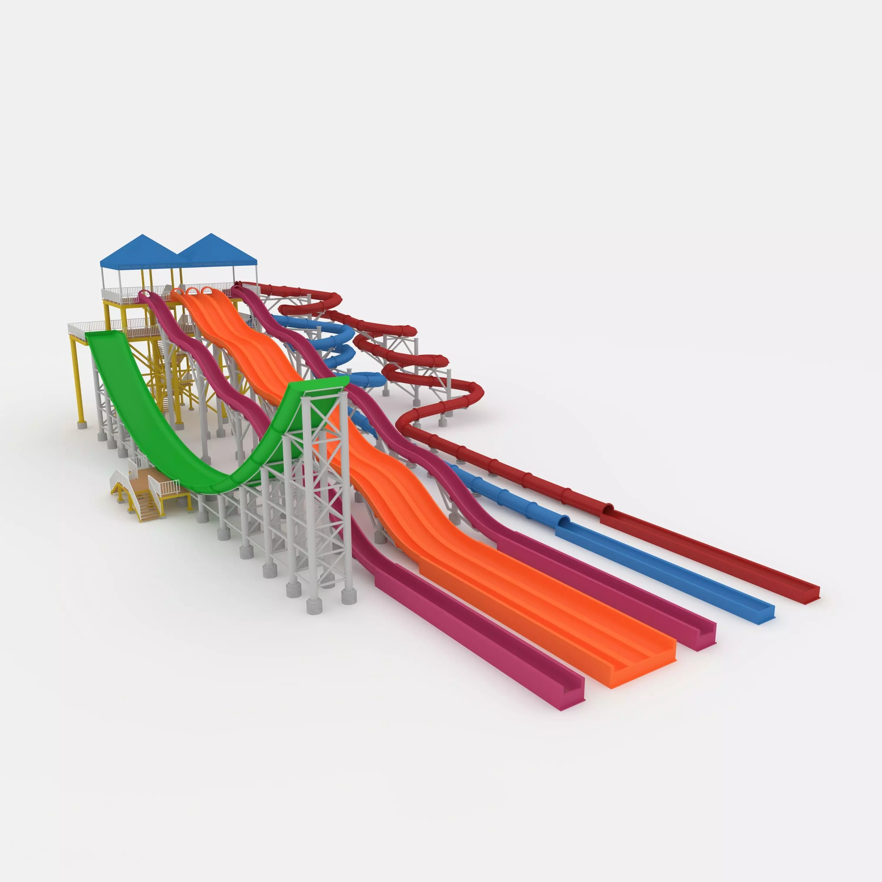Waterpark Slide 12 3D model_0