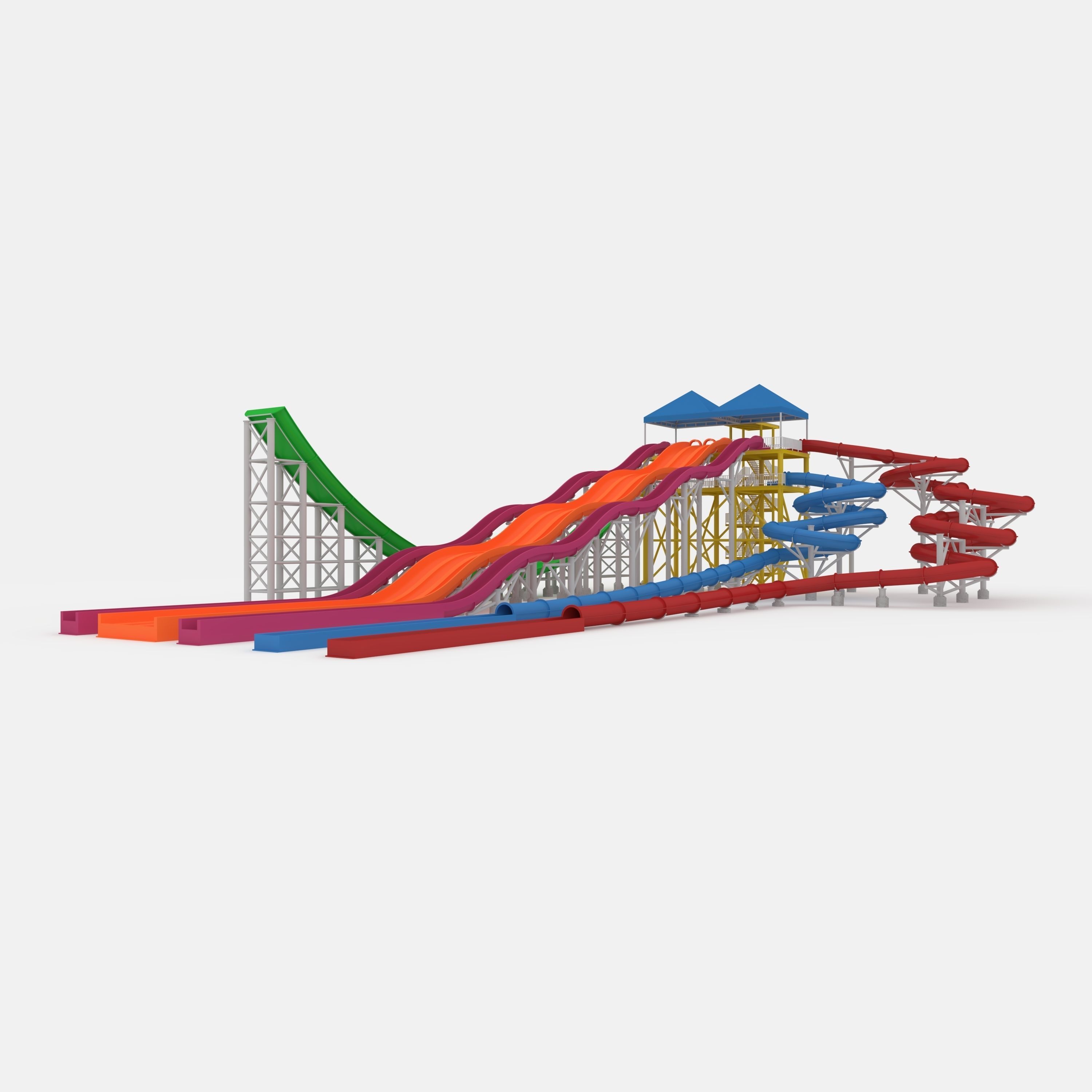 Waterpark Slide 12 3D model_6
