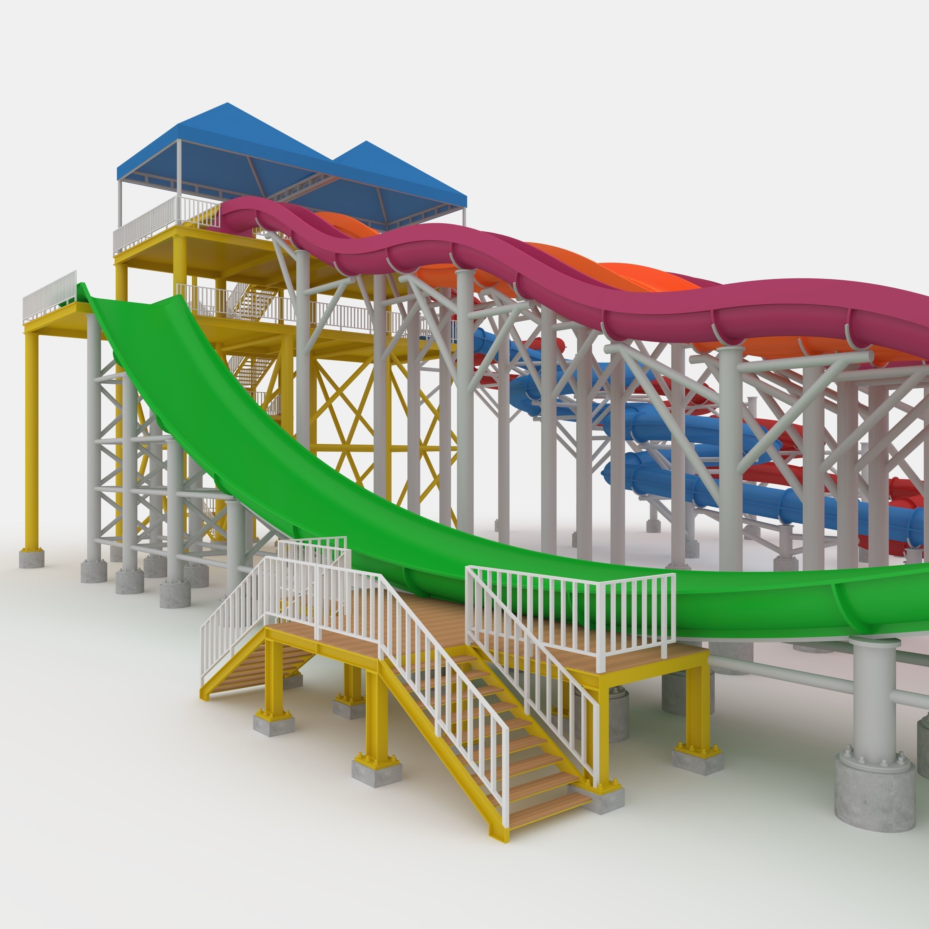Waterpark Slide 12 3D model_48