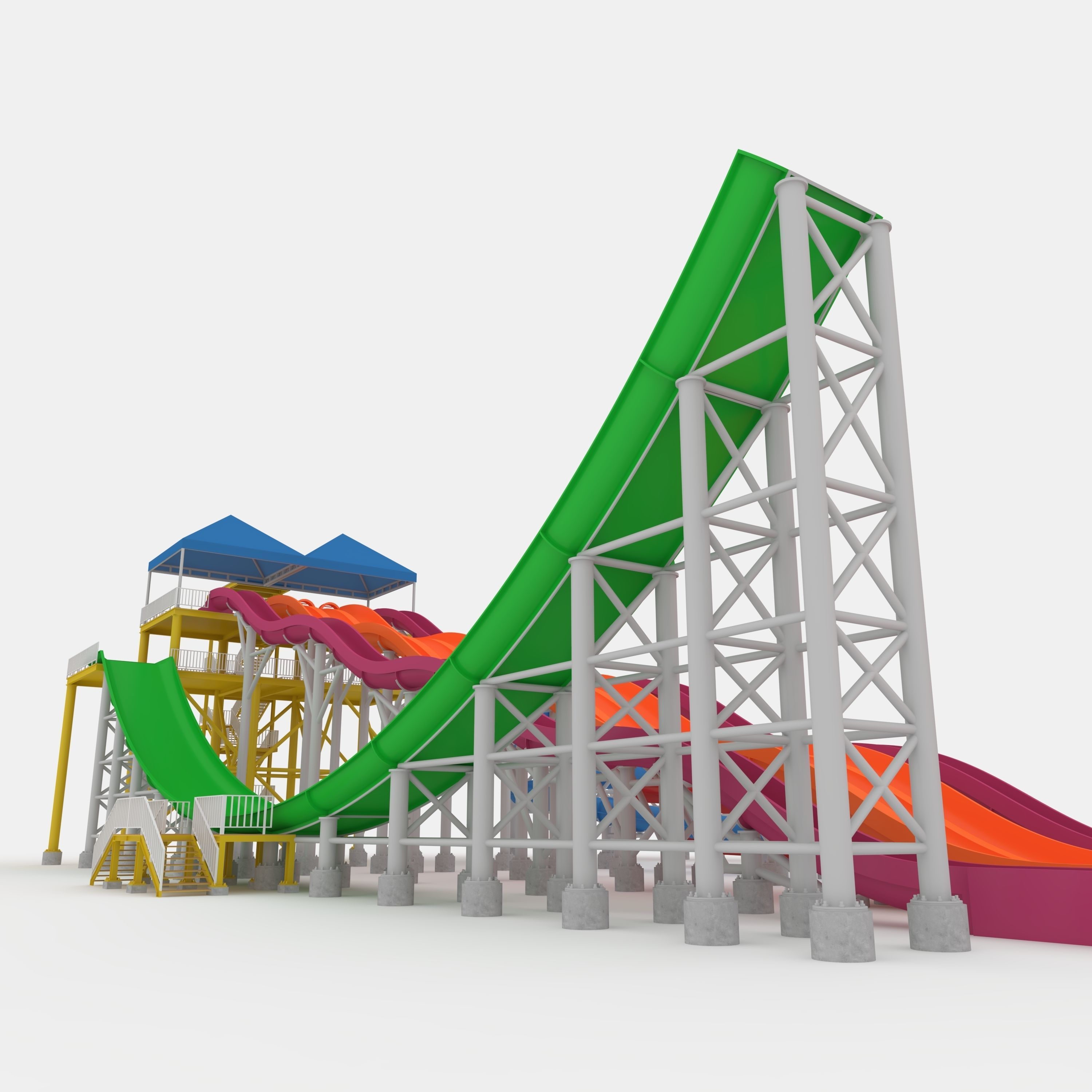 Waterpark Slide 12 3D model_32