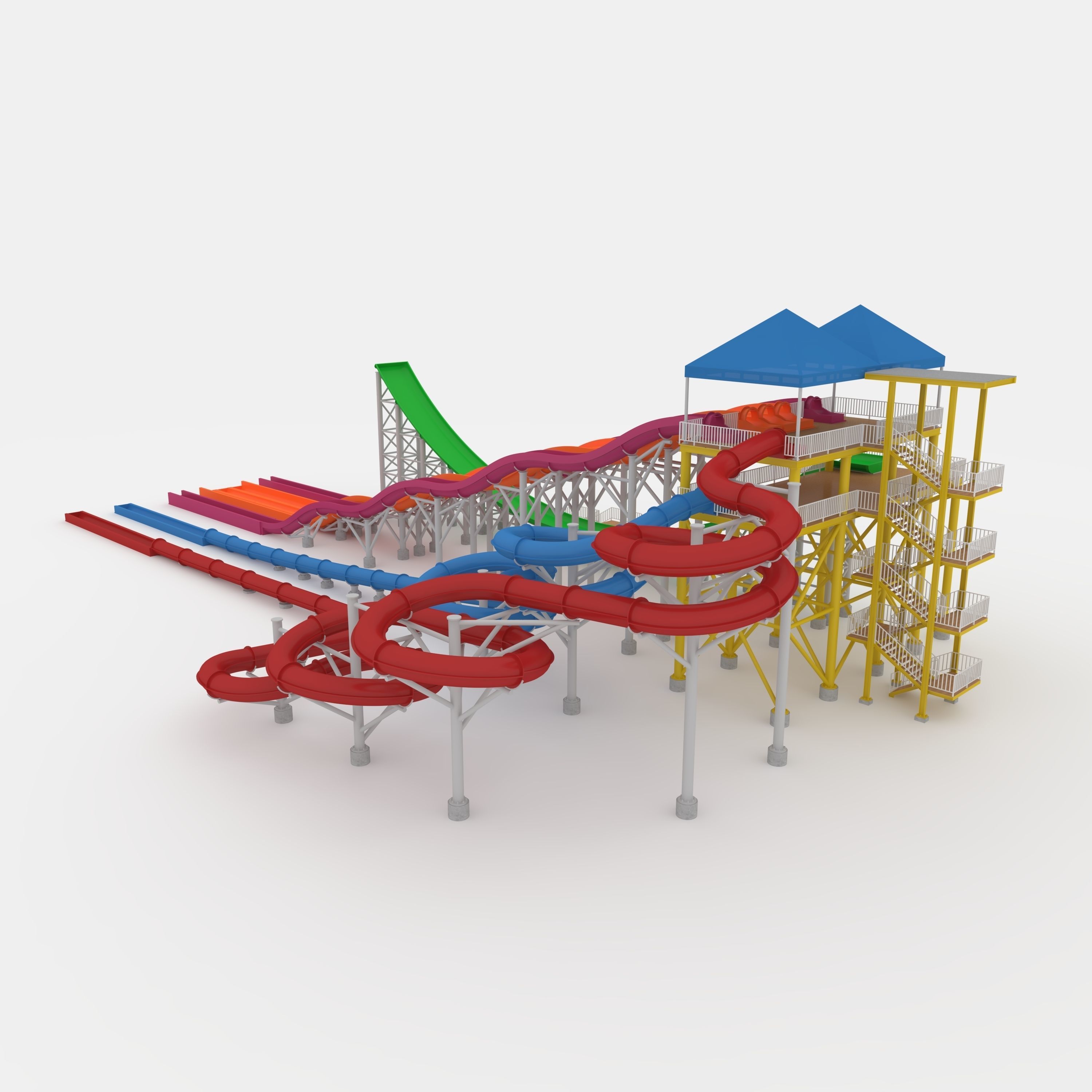 Waterpark Slide 12 3D model_24