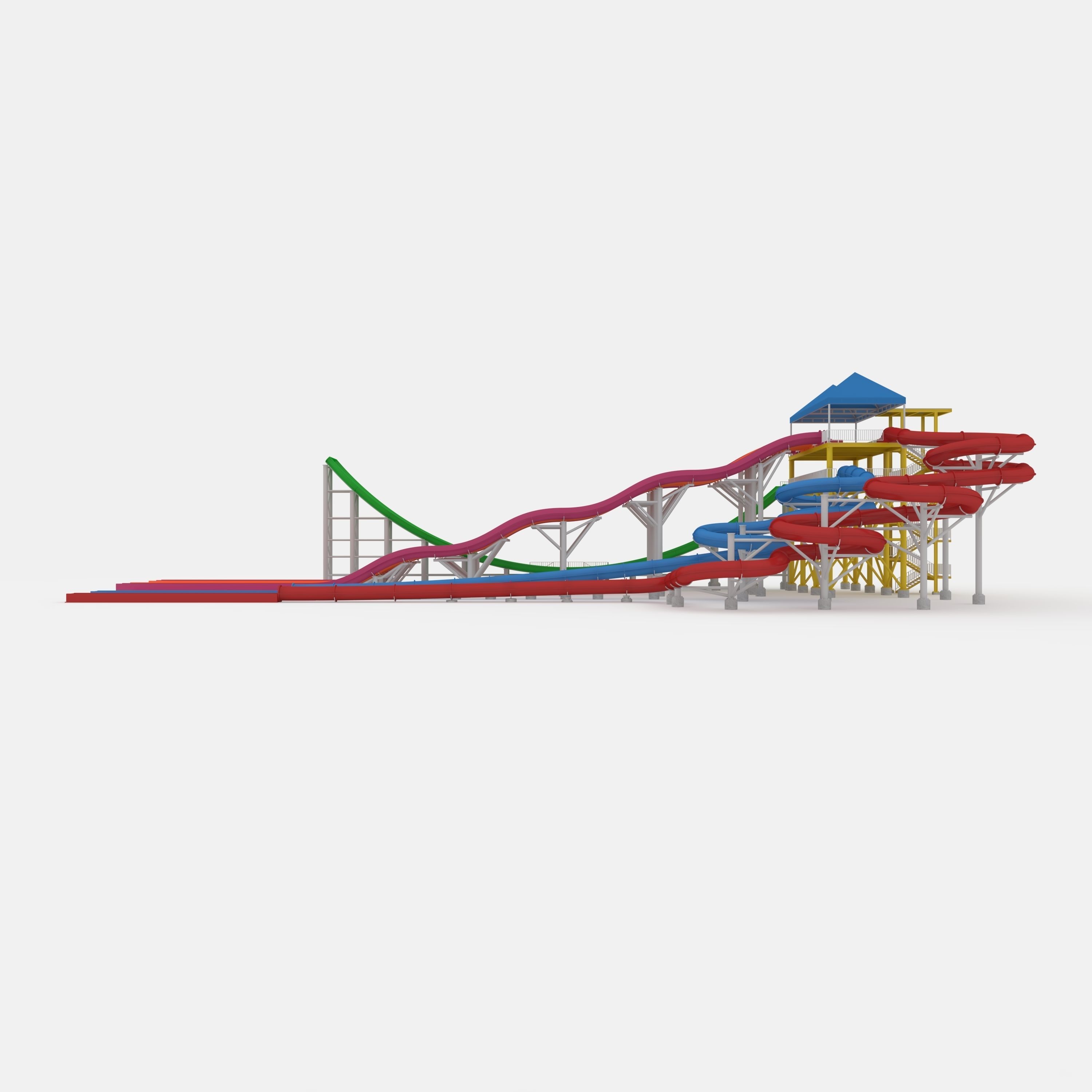 Waterpark Slide 12 3D model_8