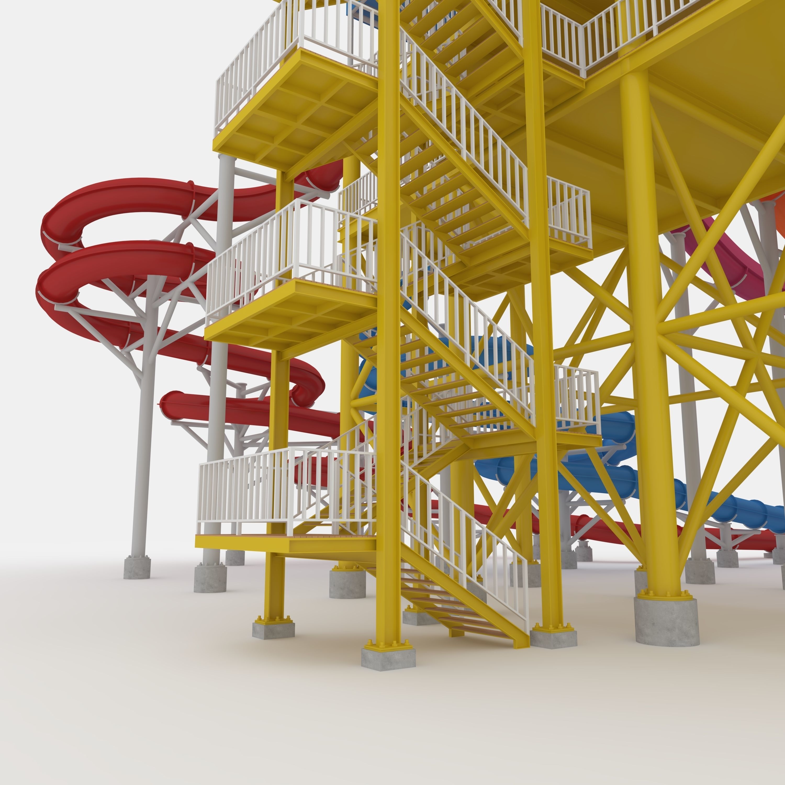 Waterpark Slide 12 3D model_36