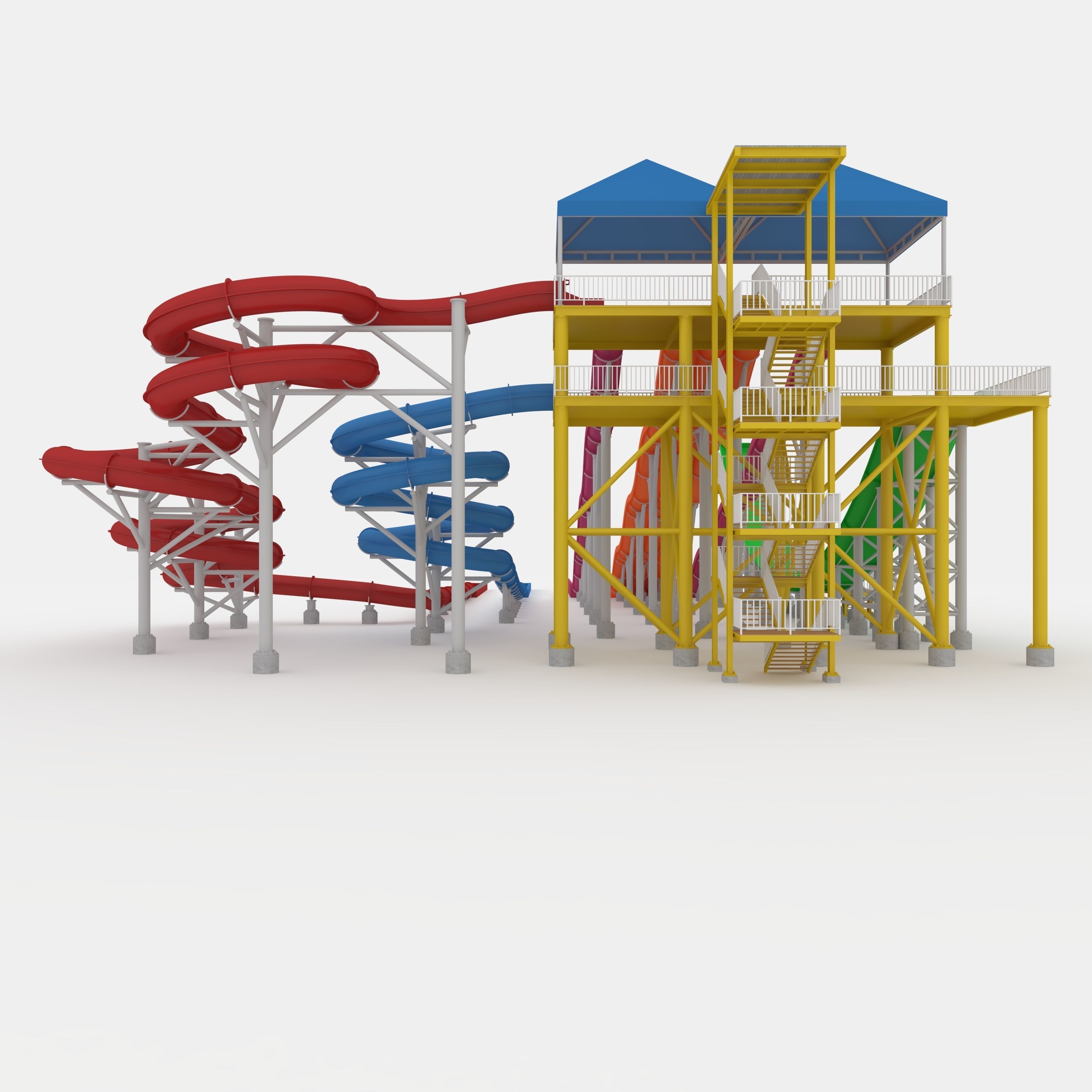 Waterpark Slide 12 3D model_12