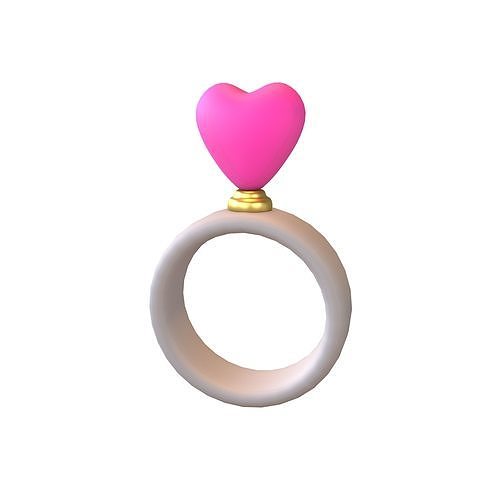 Wedding Rings Icon V1 001 Low-poly 3D model