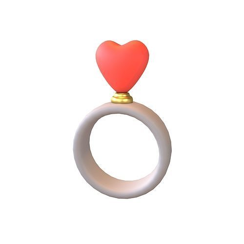 Wedding Rings Icon V1 002 Low-poly 3D model