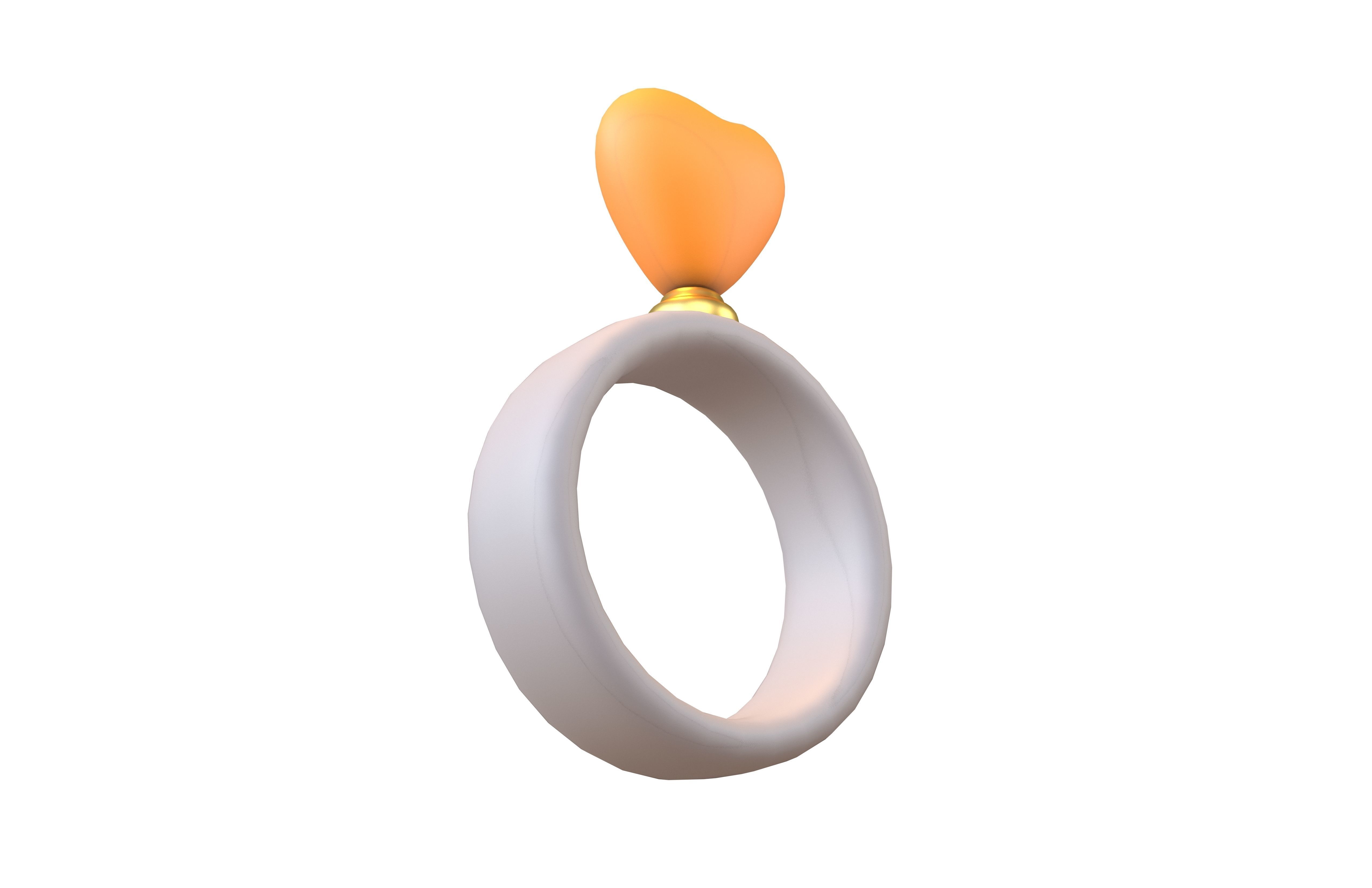 Wedding Rings Icon V1 003 Low-poly 3D model_3