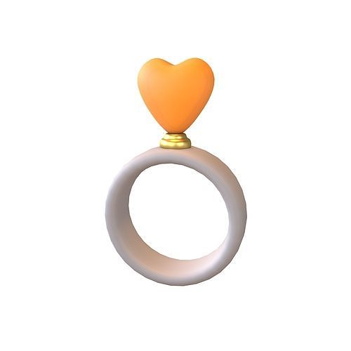 Wedding Rings Icon V1 003 Low-poly 3D model