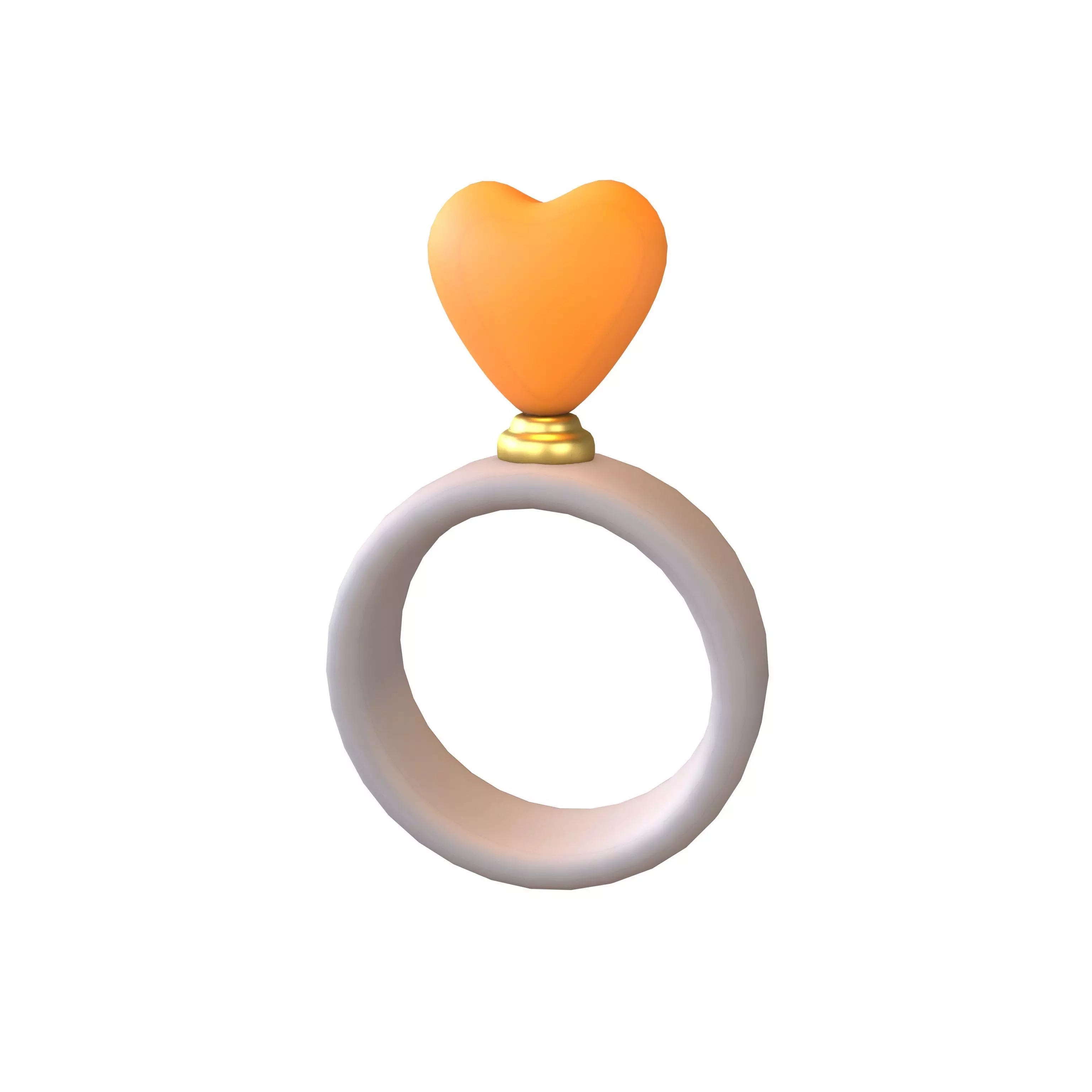 Wedding Rings Icon V1 003 Low-poly 3D model_0