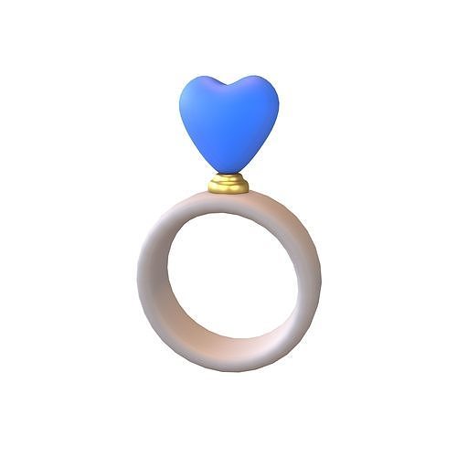 Wedding Rings Icon V1 006 Low-poly 3D model