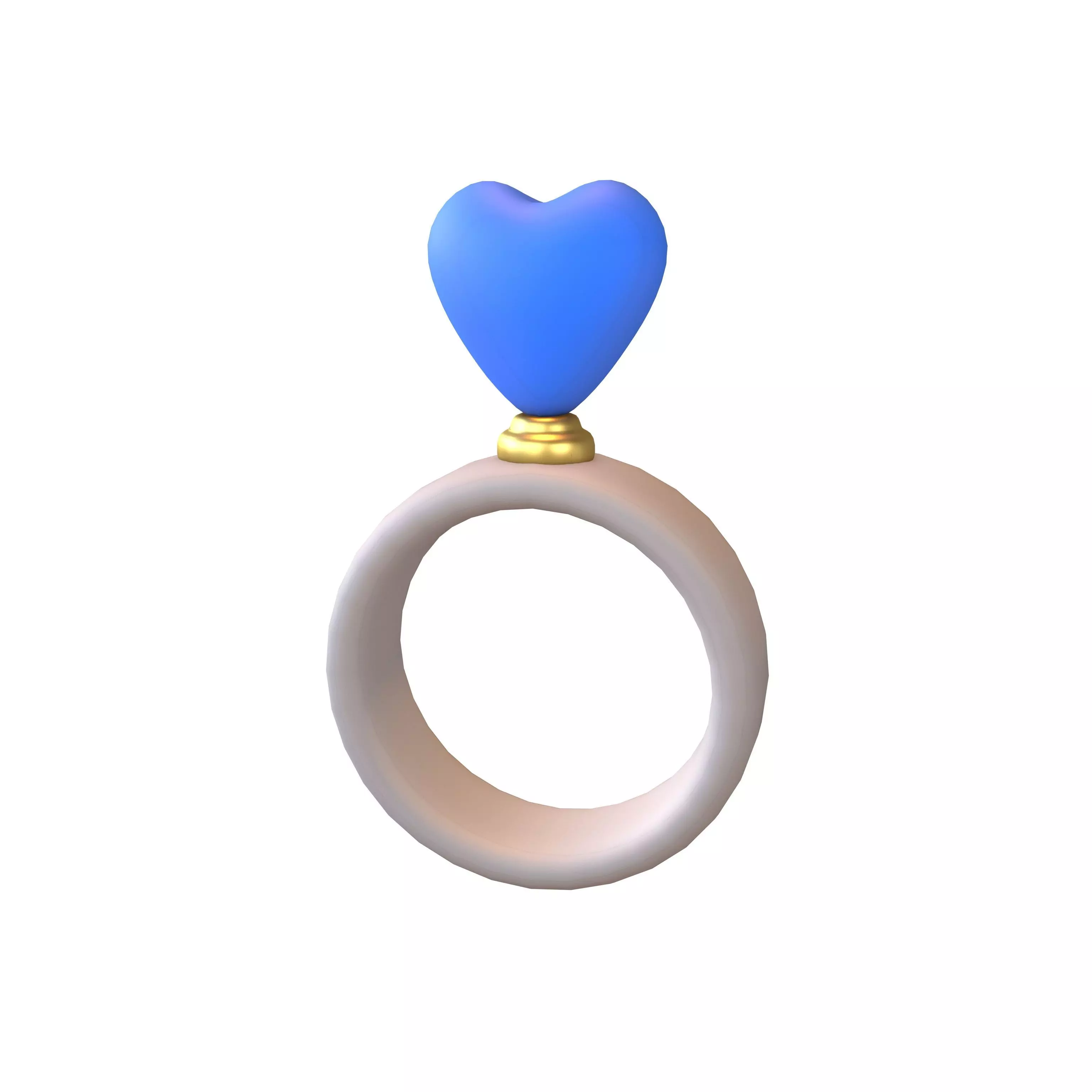 Wedding Rings Icon V1 006 Low-poly 3D model_0