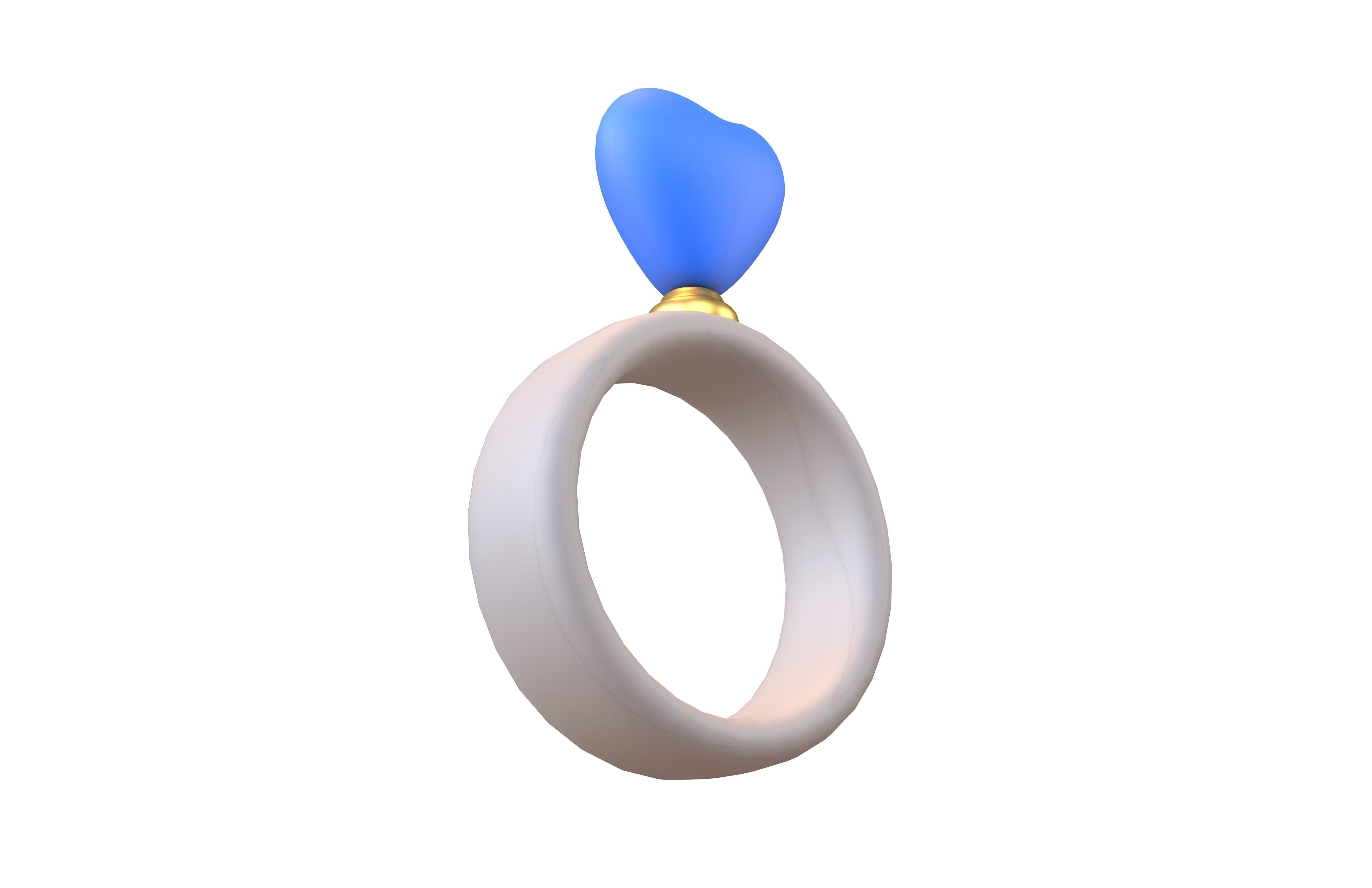 Wedding Rings Icon V1 006 Low-poly 3D model_3