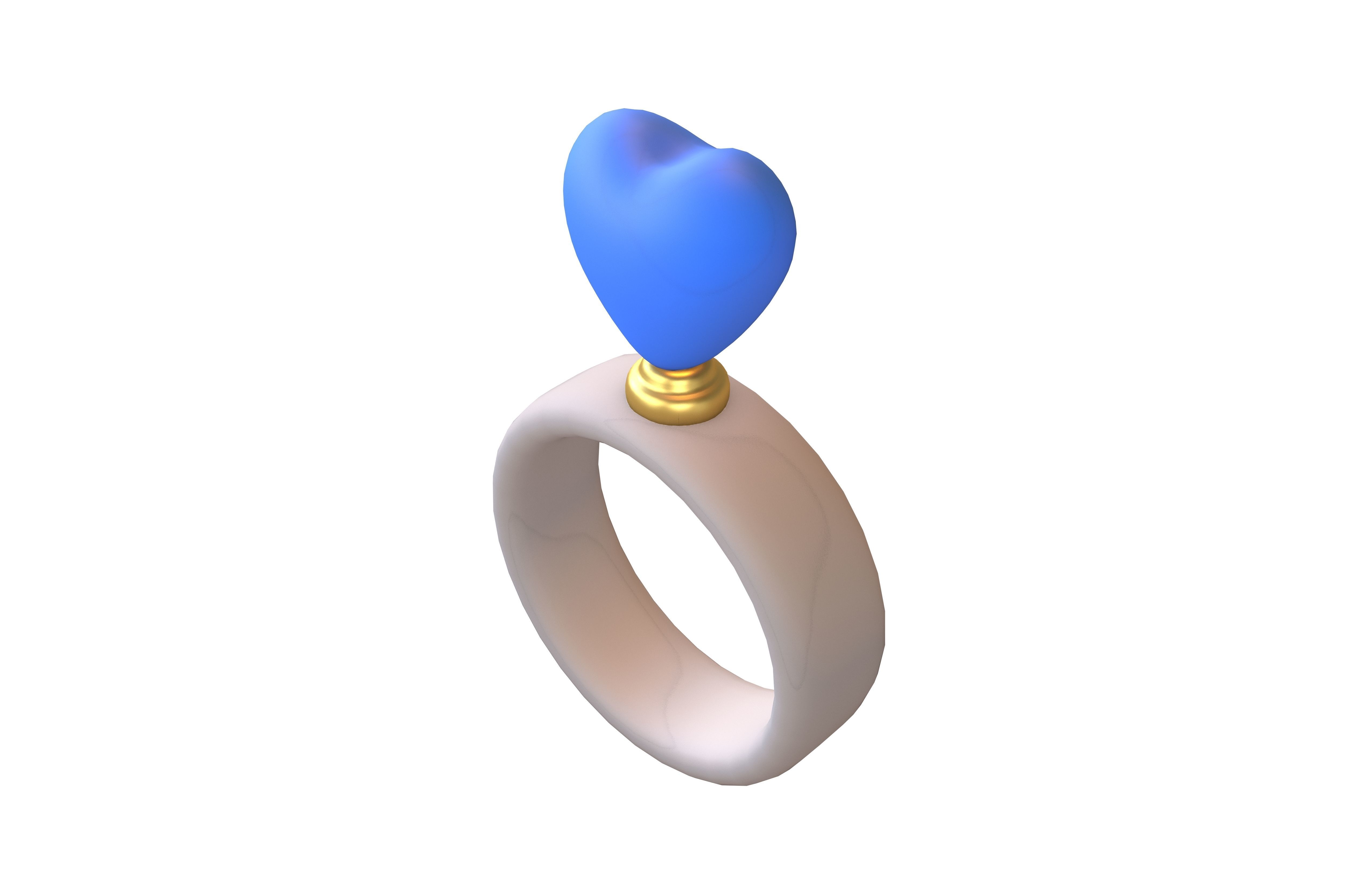 Wedding Rings Icon V1 006 Low-poly 3D model_2
