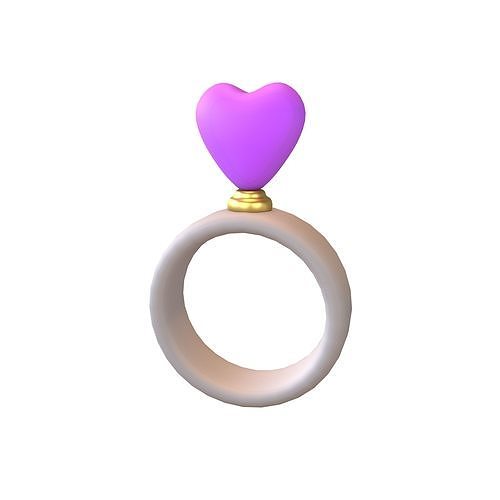 Wedding Rings Icon V1 007 Low-poly 3D model