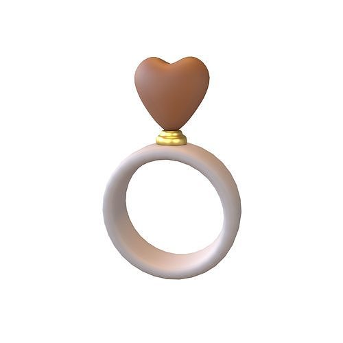 Wedding Rings Icon V1 008 Low-poly 3D model