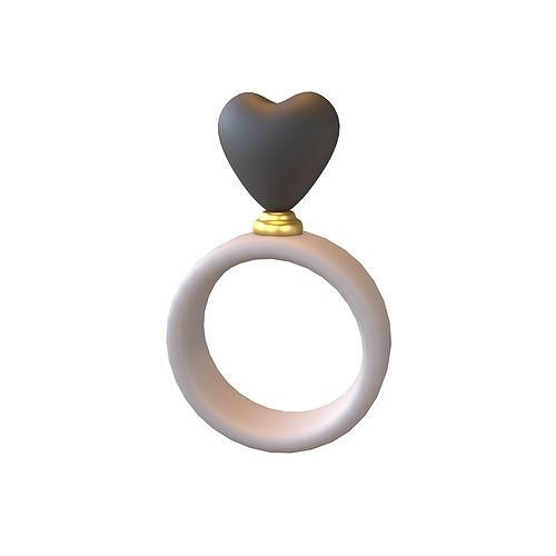 Wedding Rings Icon V1 009 Low-poly 3D model