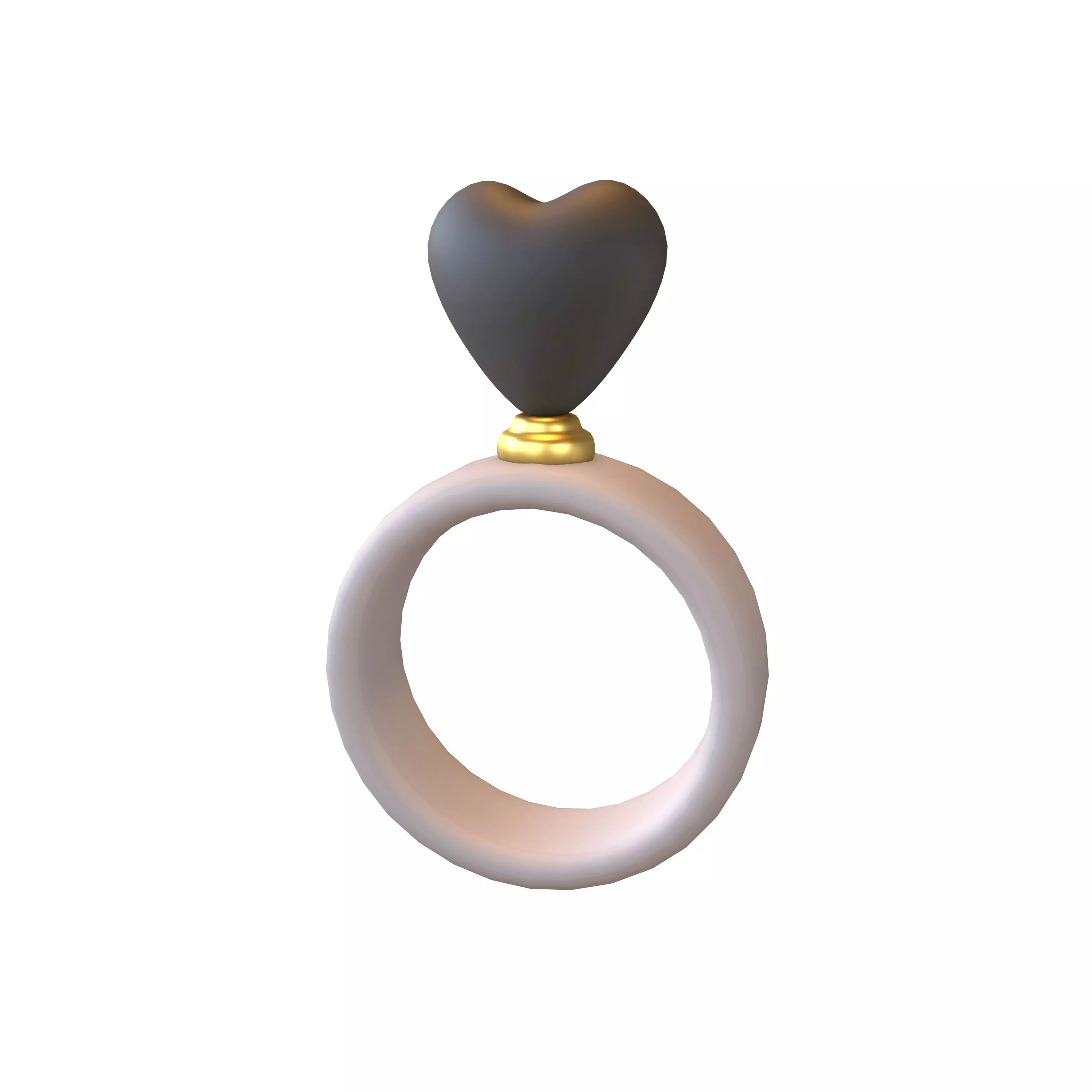 Wedding Rings Icon V1 009 Low-poly 3D model_0