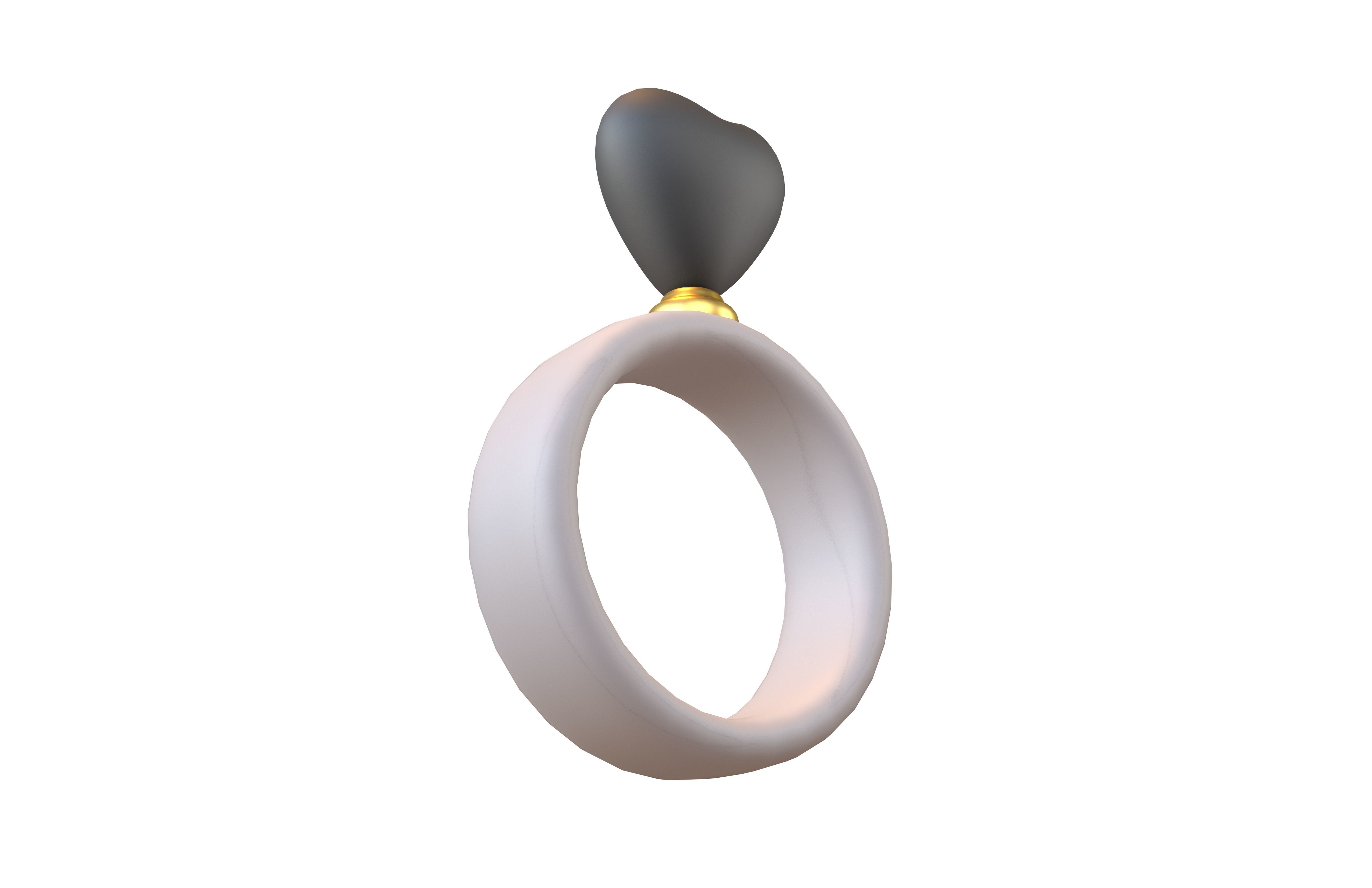 Wedding Rings Icon V1 009 Low-poly 3D model_3