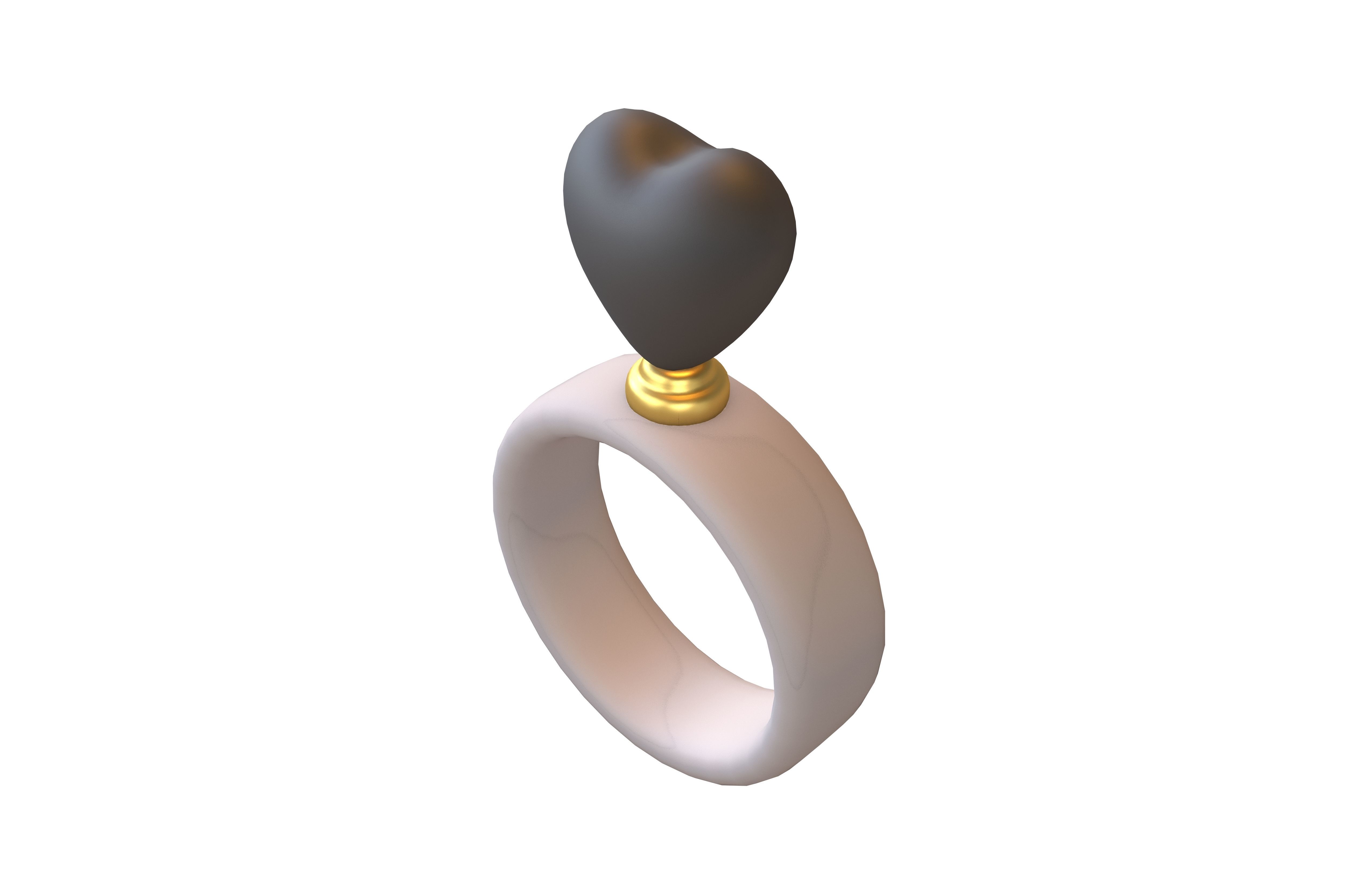 Wedding Rings Icon V1 009 Low-poly 3D model_2