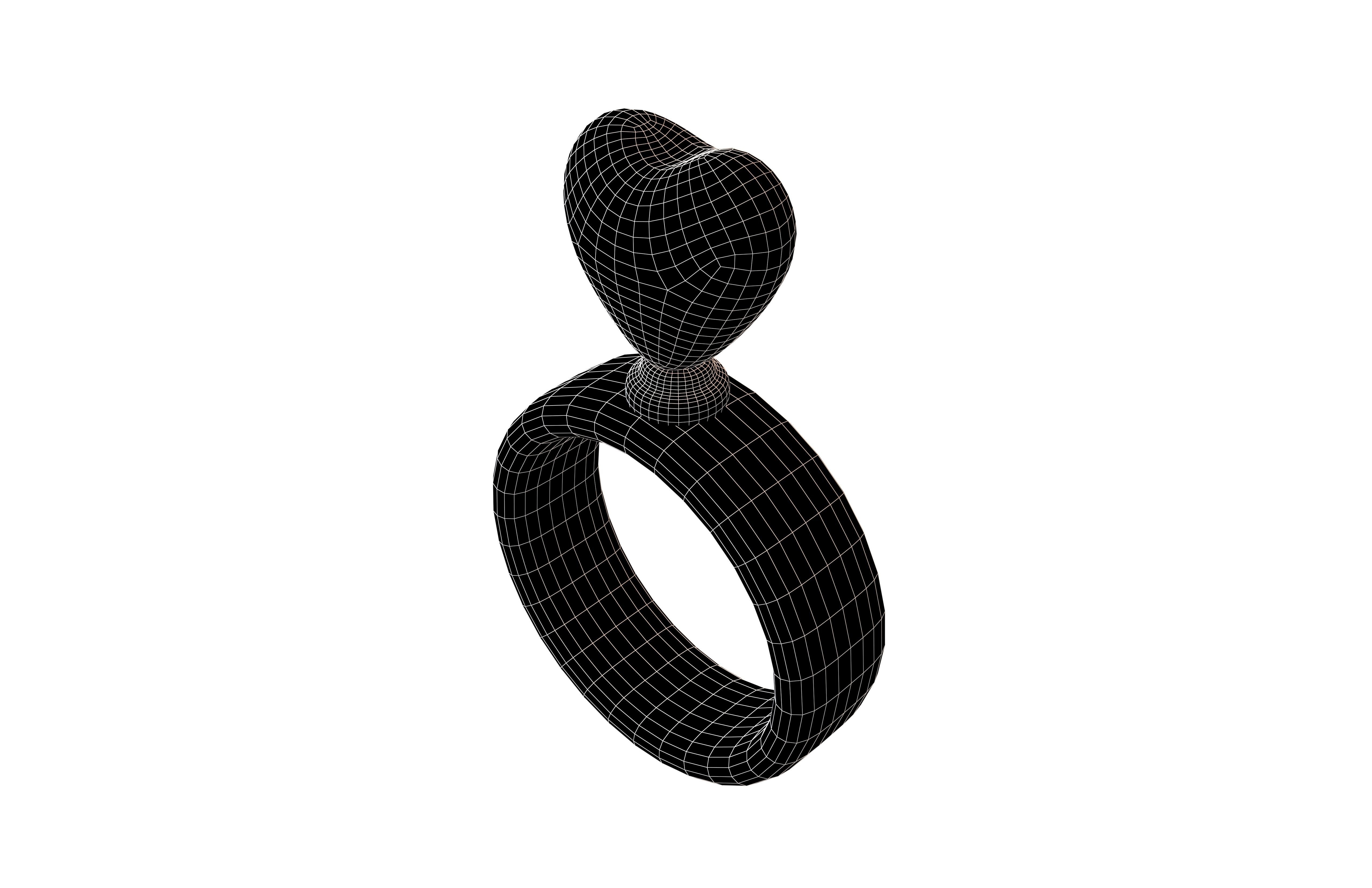 Wedding Rings Icon V1 009 Low-poly 3D model_6