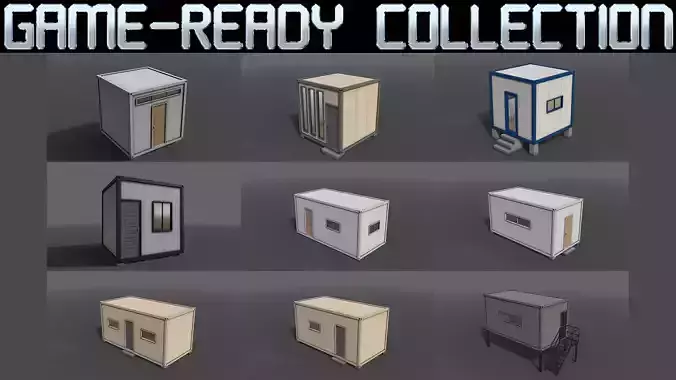 PBR Container House BB 3D Model Collection