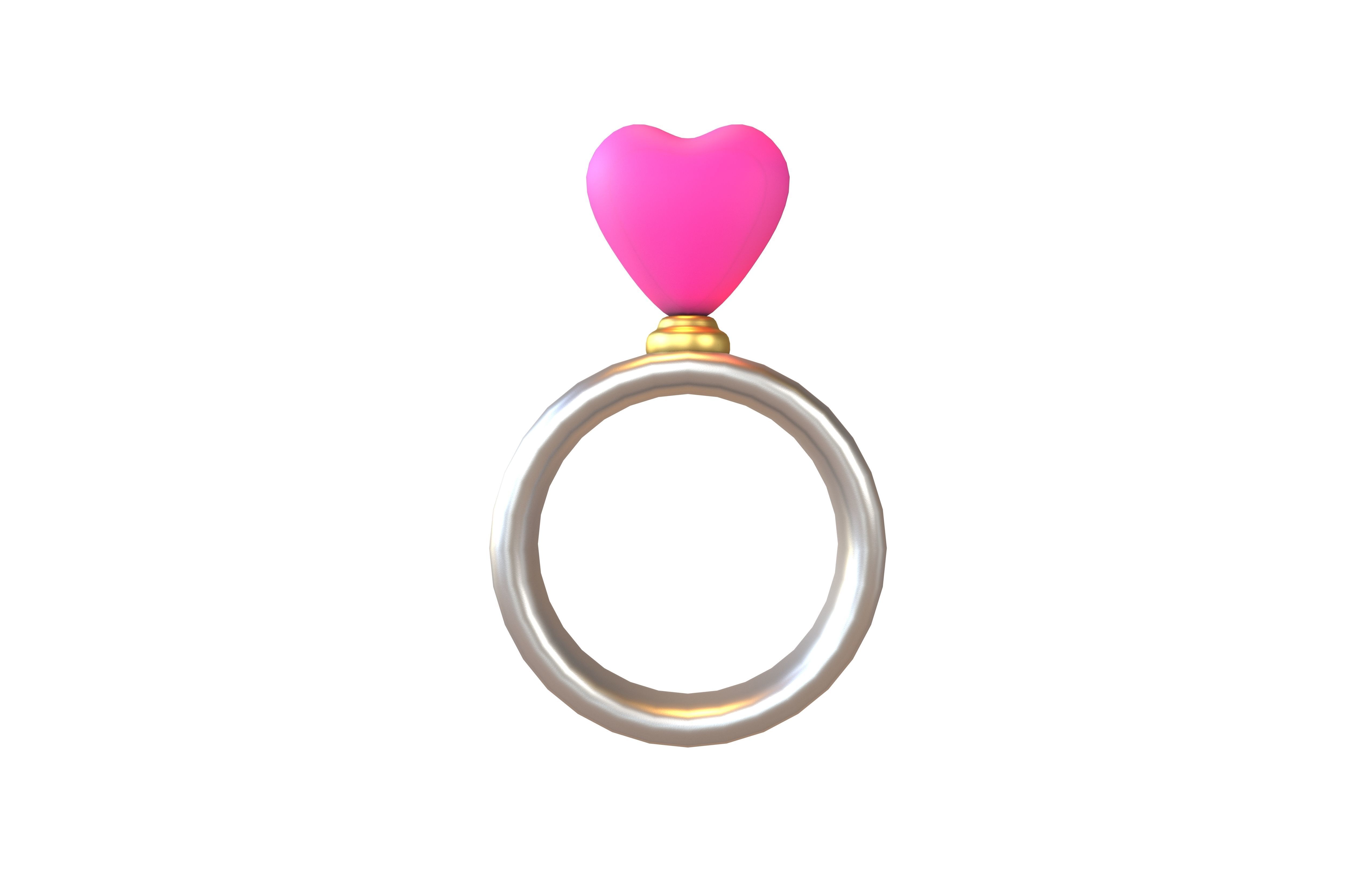 Wedding Rings Icon V1 011 Low-poly 3D model_1