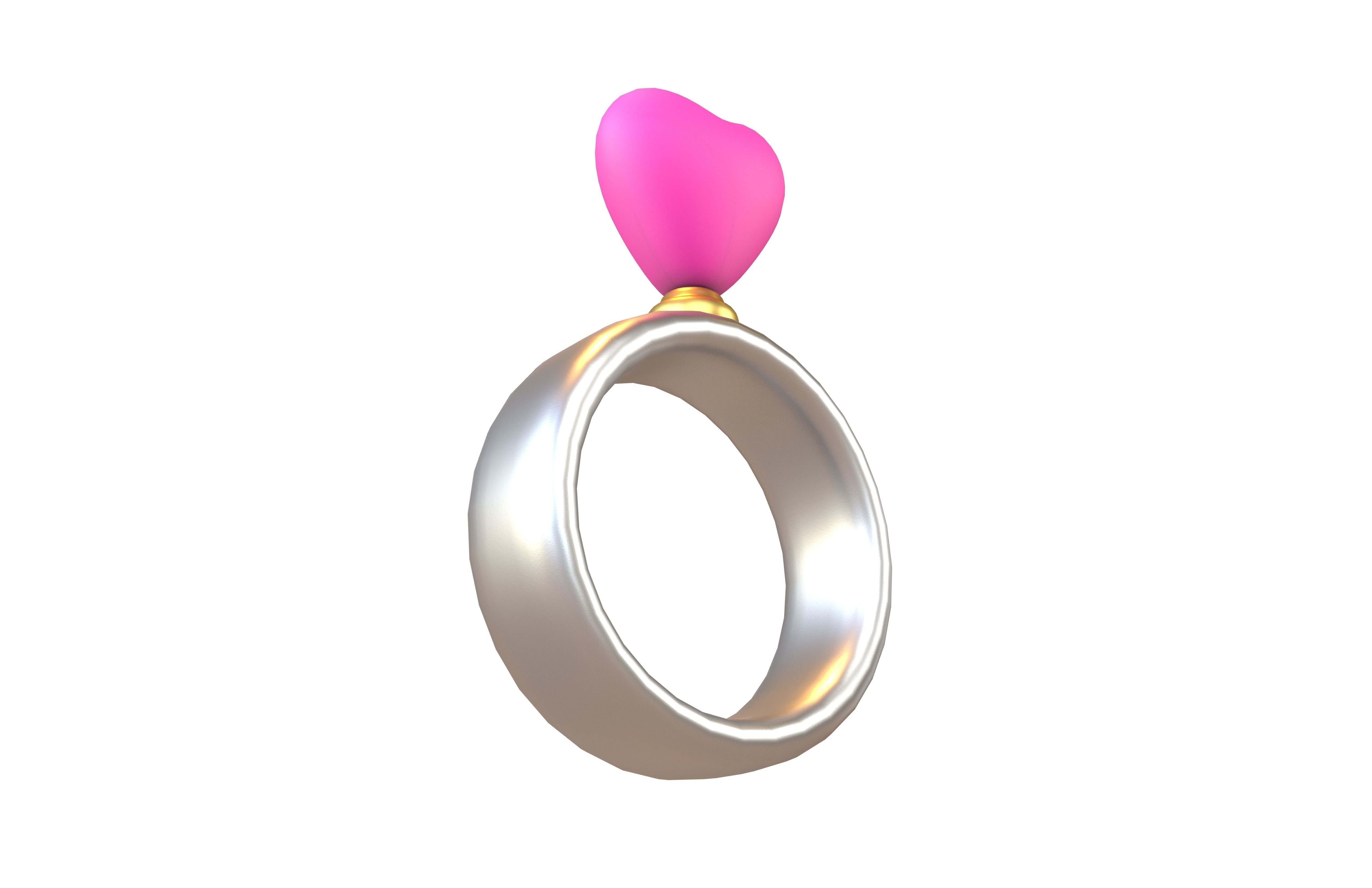 Wedding Rings Icon V1 011 Low-poly 3D model_2