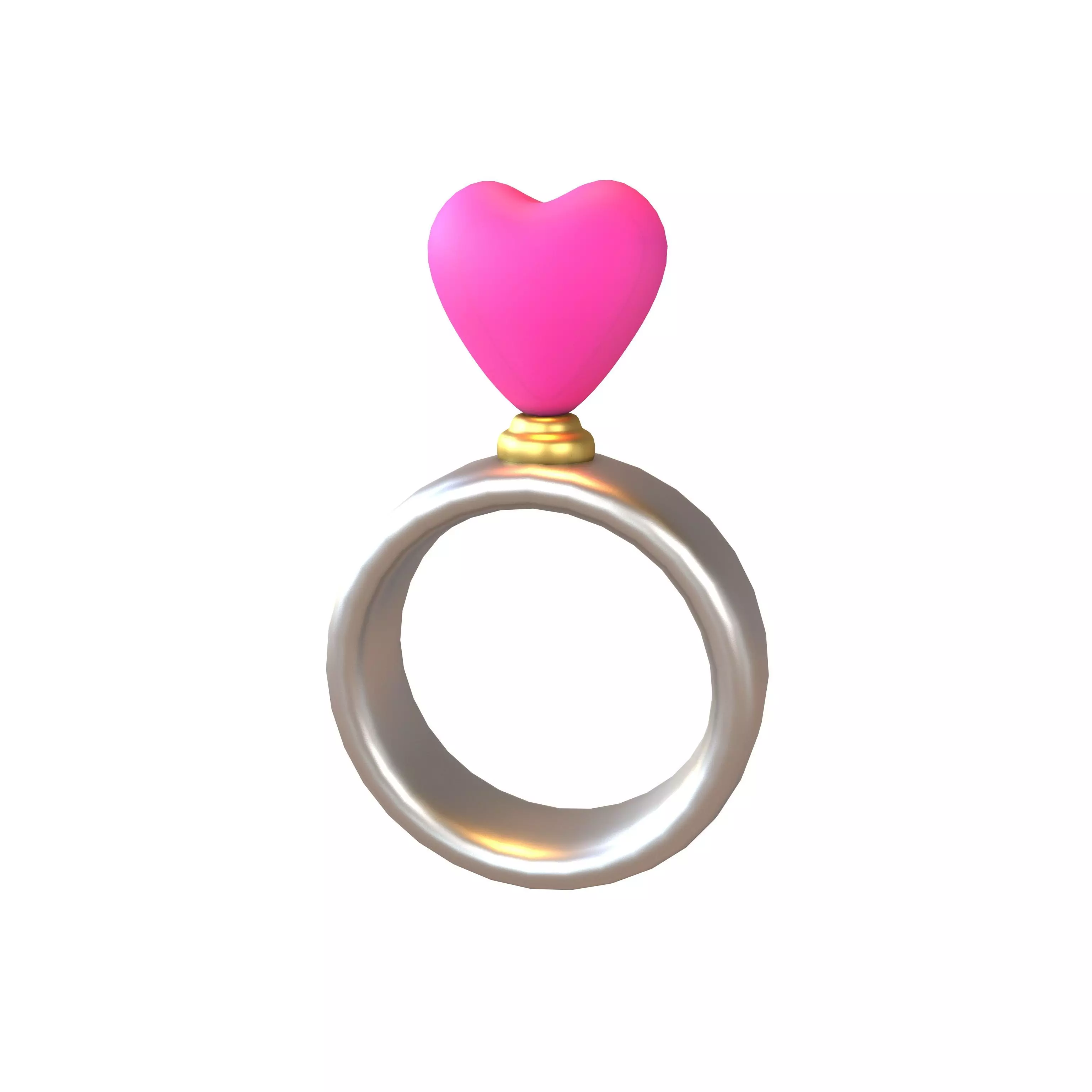 Wedding Rings Icon V1 011 Low-poly 3D model_0