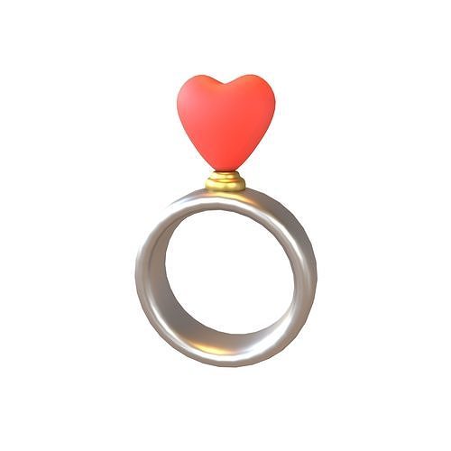 Wedding Rings Icon V1 012 Low-poly 3D model