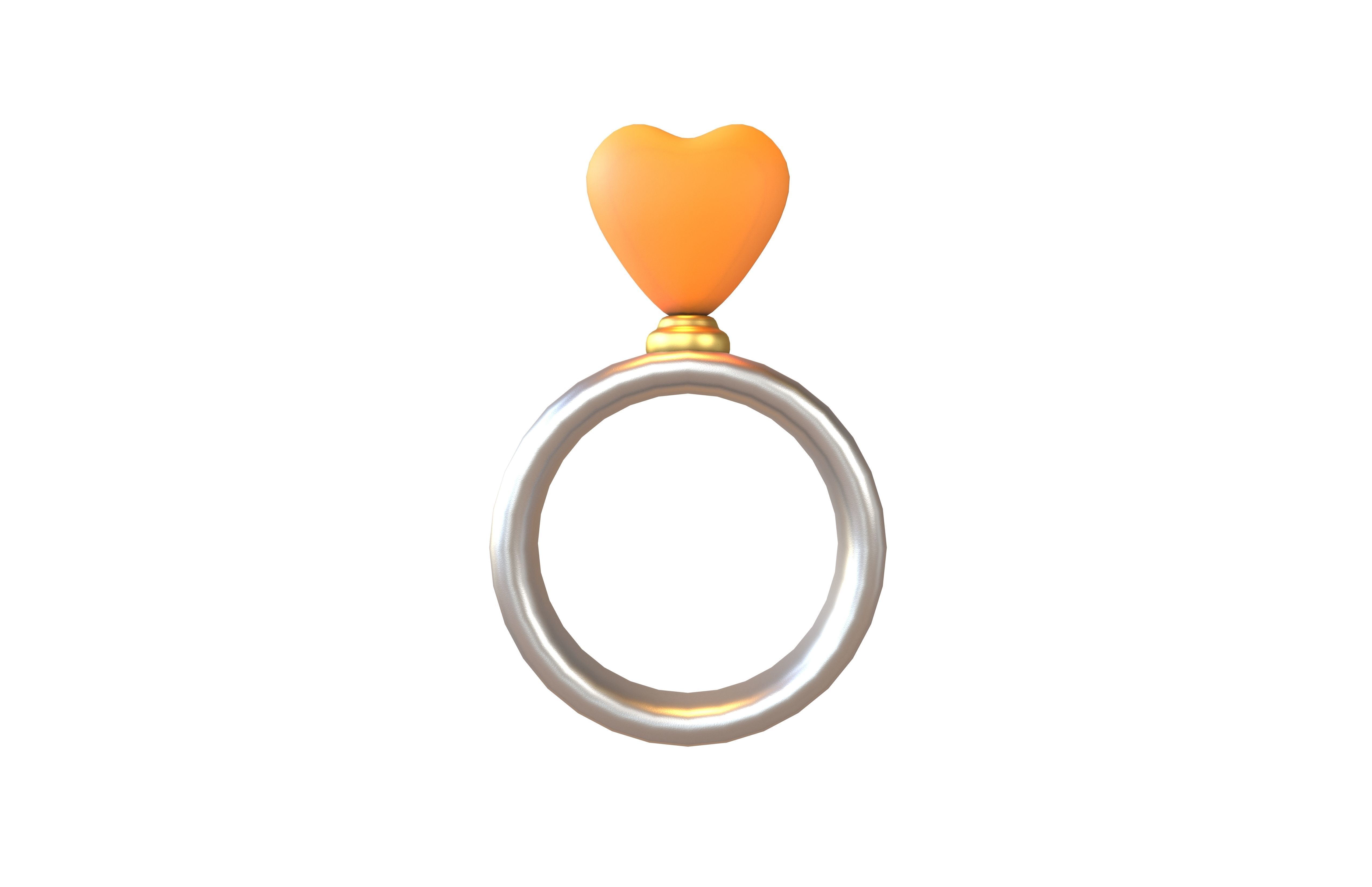 Wedding Rings Icon V1 013 Low-poly 3D model_2