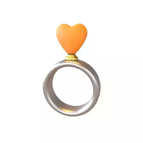 Wedding Rings Icon V1 013 Low-poly 3D model