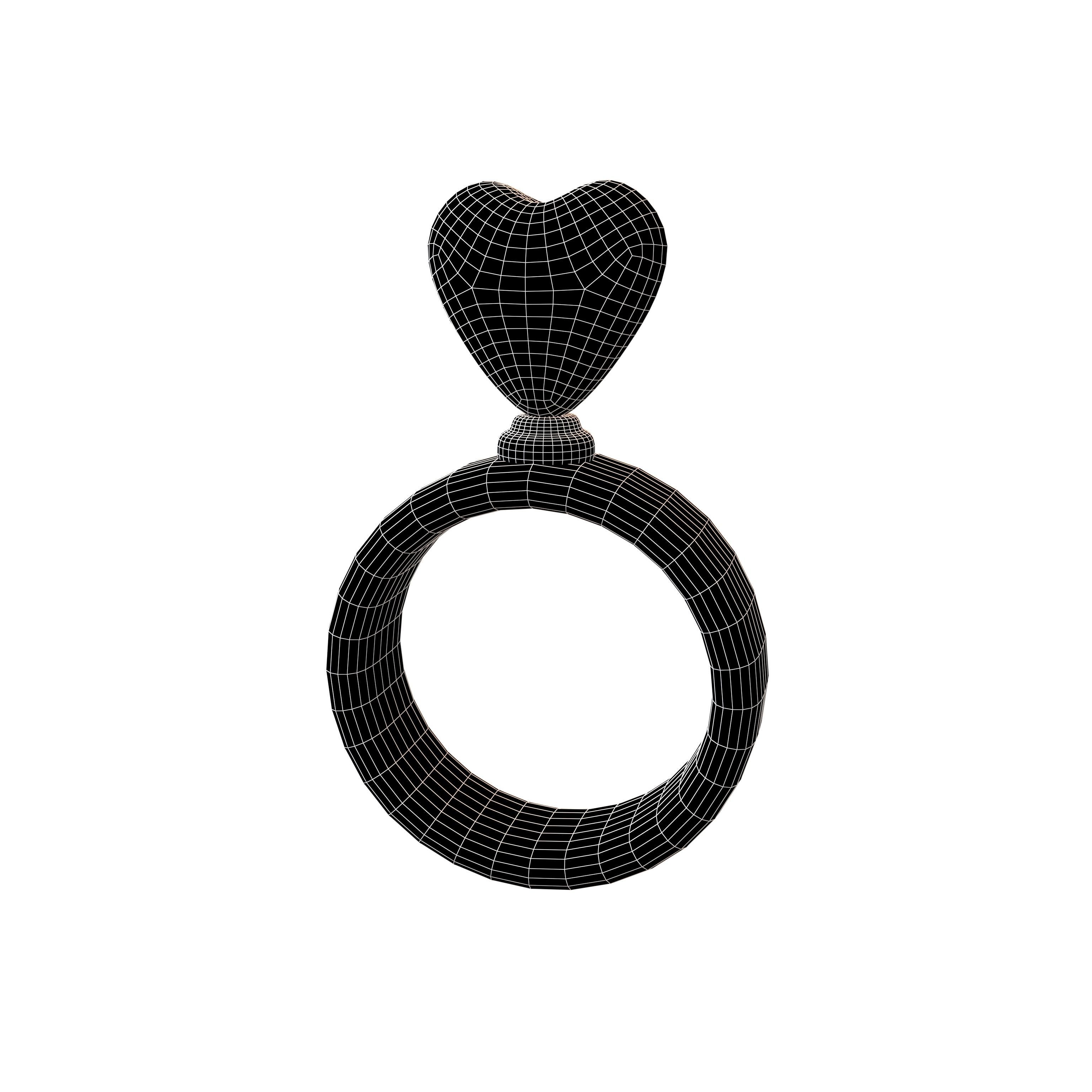 Wedding Rings Icon V1 013 Low-poly 3D model_5