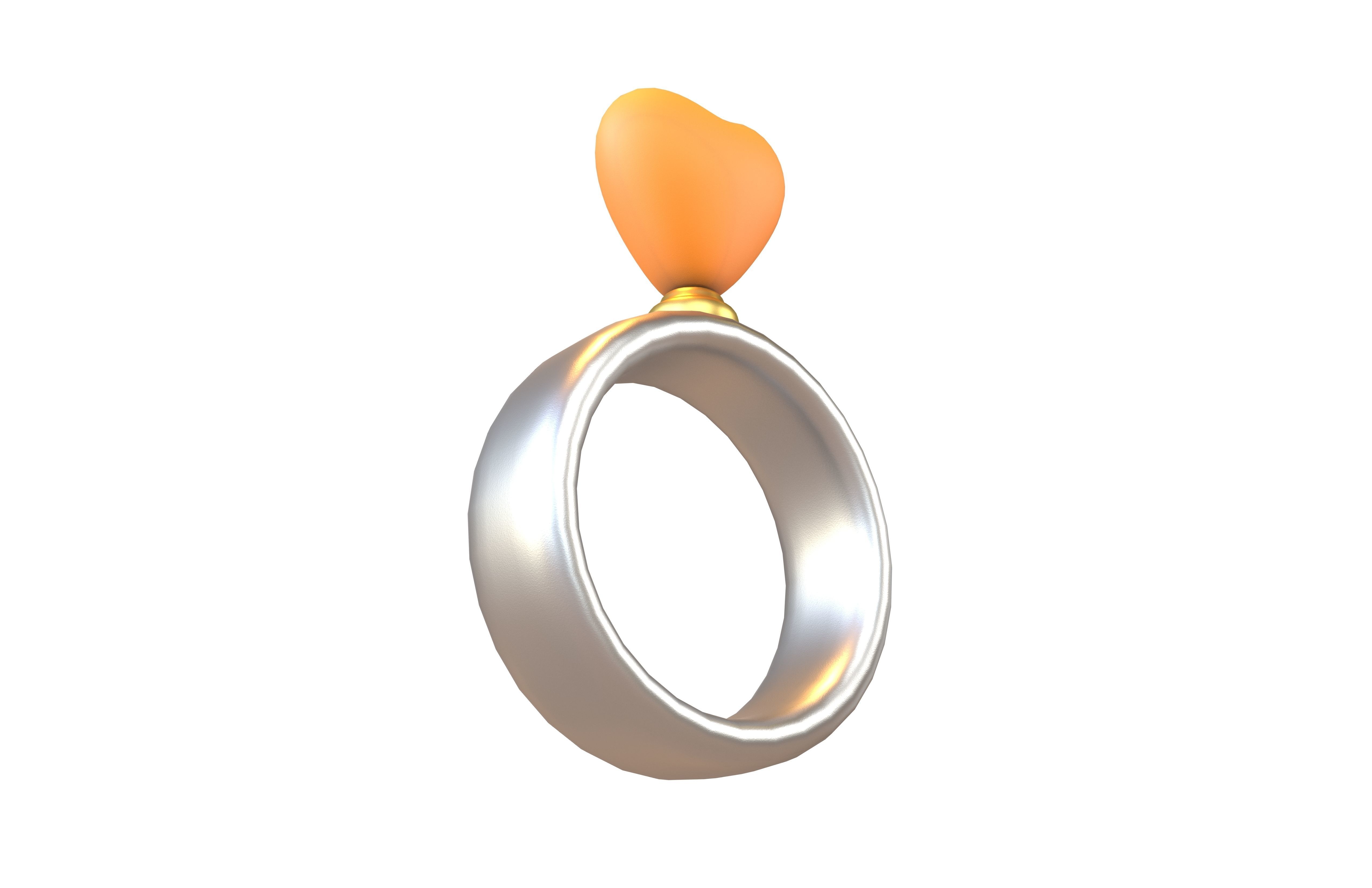 Wedding Rings Icon V1 013 Low-poly 3D model_3