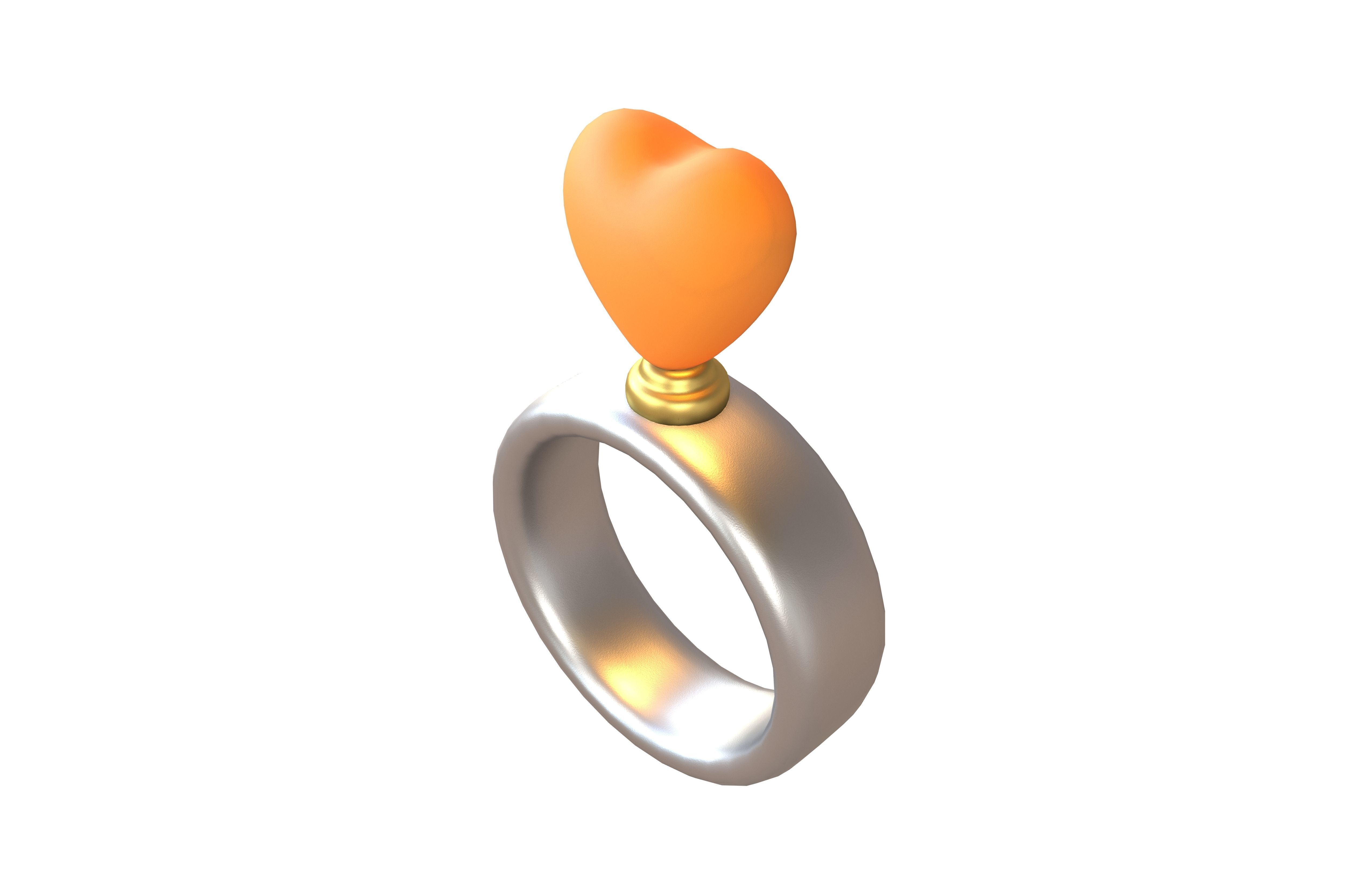 Wedding Rings Icon V1 013 Low-poly 3D model_1