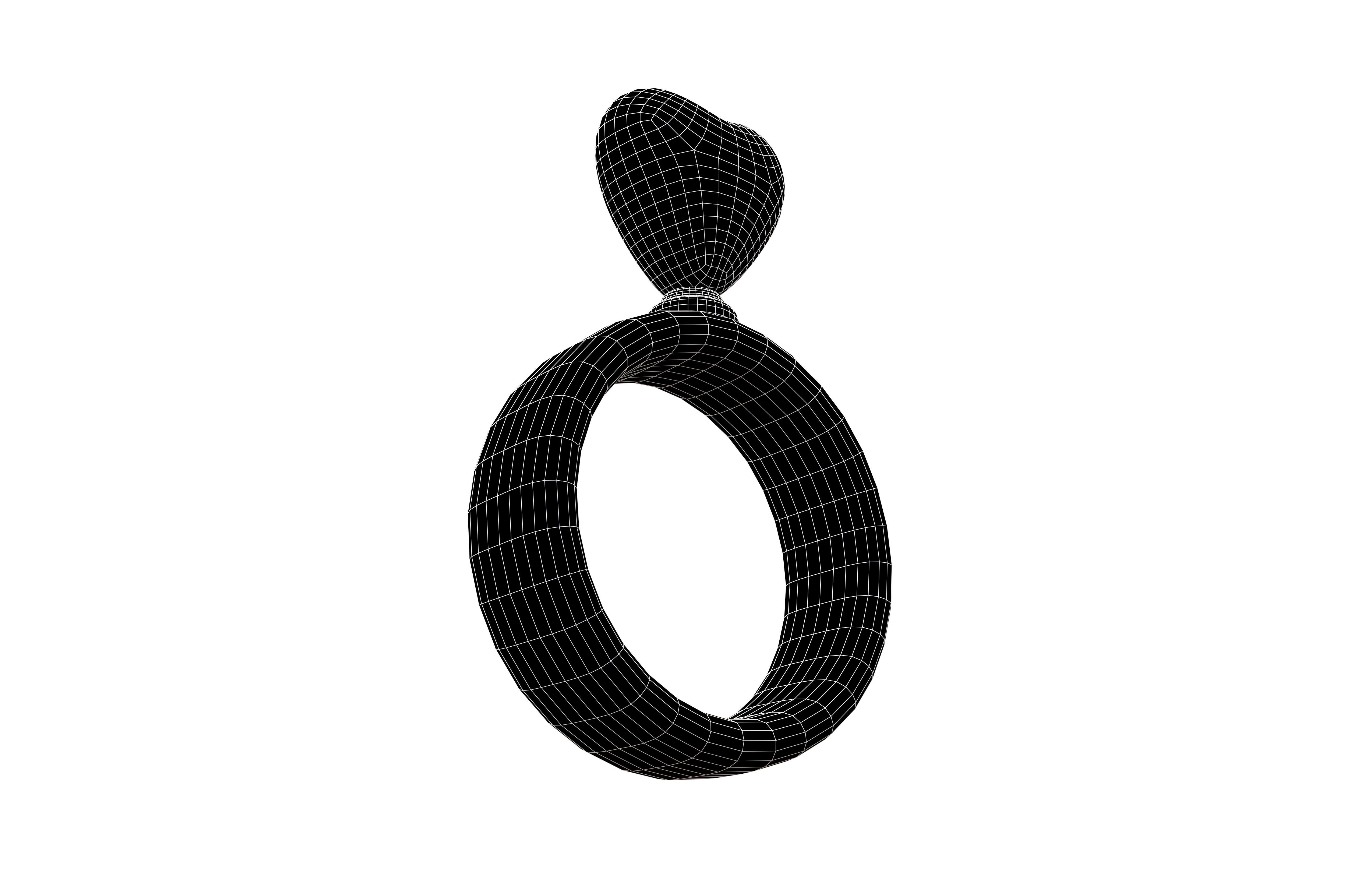 Wedding Rings Icon V1 014 Low-poly 3D model_7