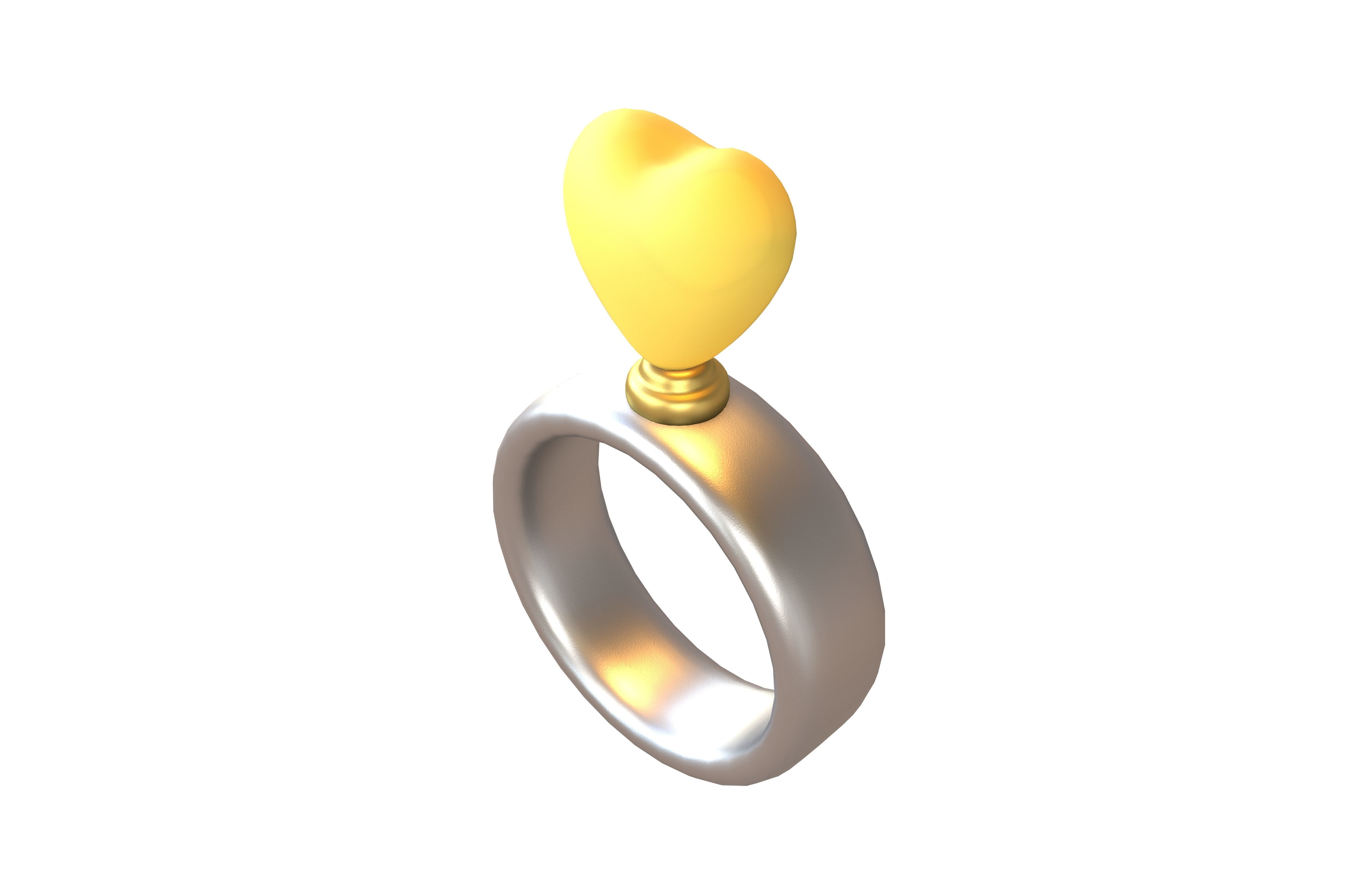 Wedding Rings Icon V1 014 Low-poly 3D model_1