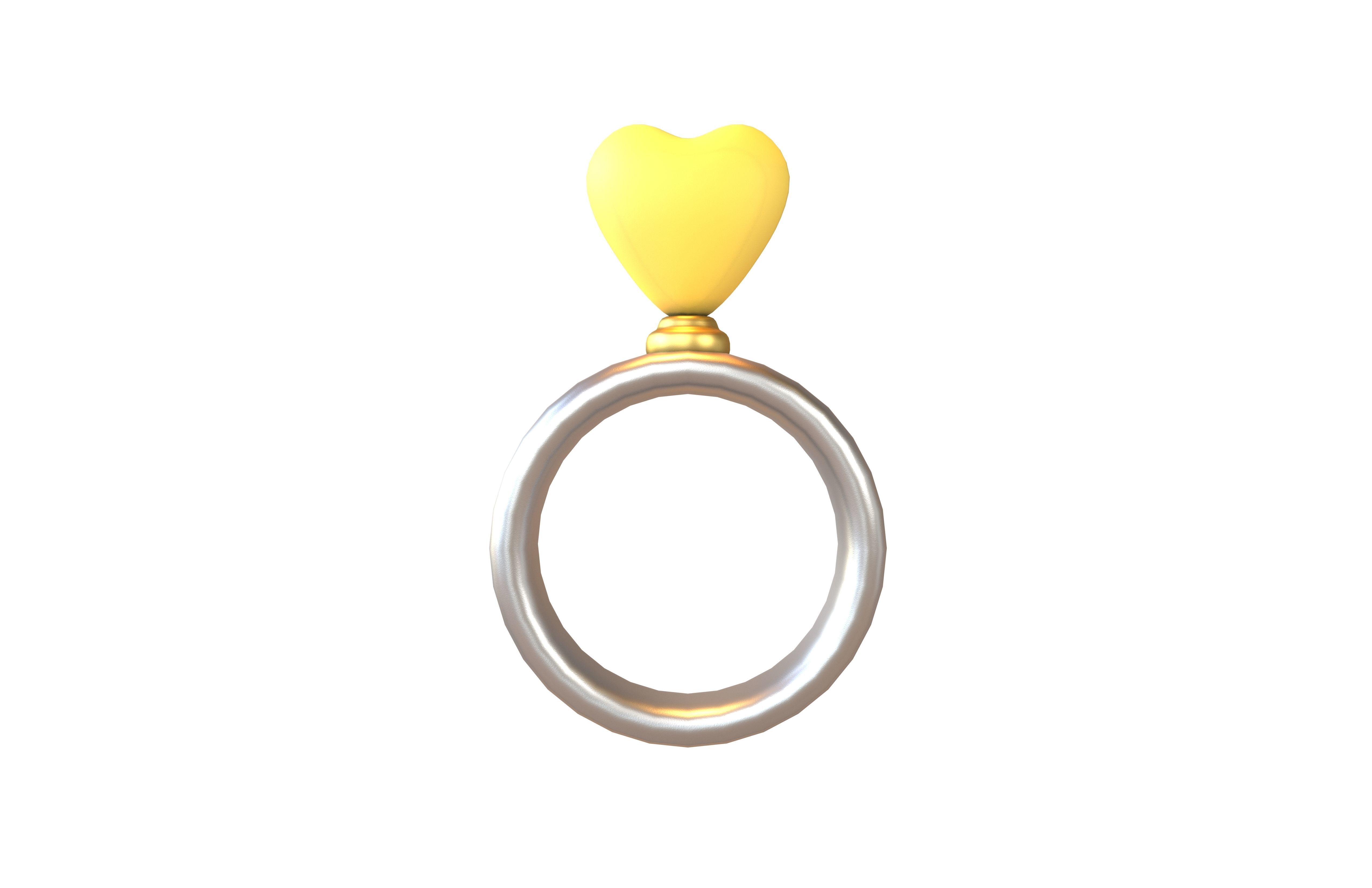 Wedding Rings Icon V1 014 Low-poly 3D model_3