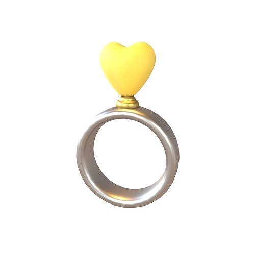 Wedding Rings Icon V1 014 Low-poly 3D model