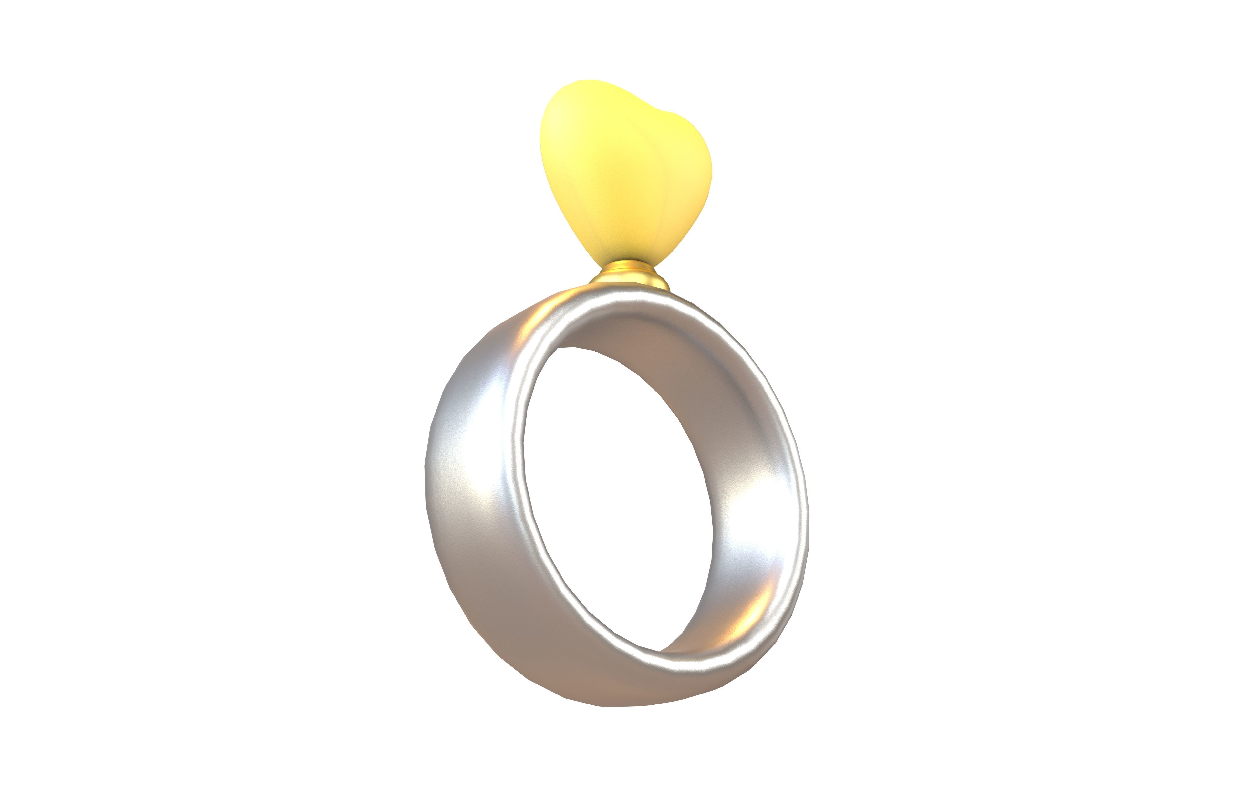 Wedding Rings Icon V1 014 Low-poly 3D model_2