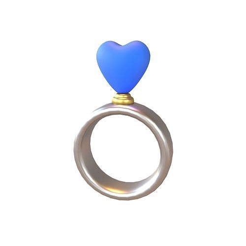 Wedding Rings Icon V1 016 Low-poly 3D model