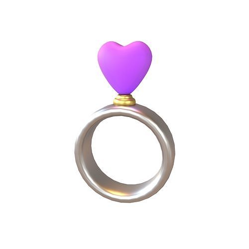 Wedding Rings Icon V1 017 Low-poly 3D model