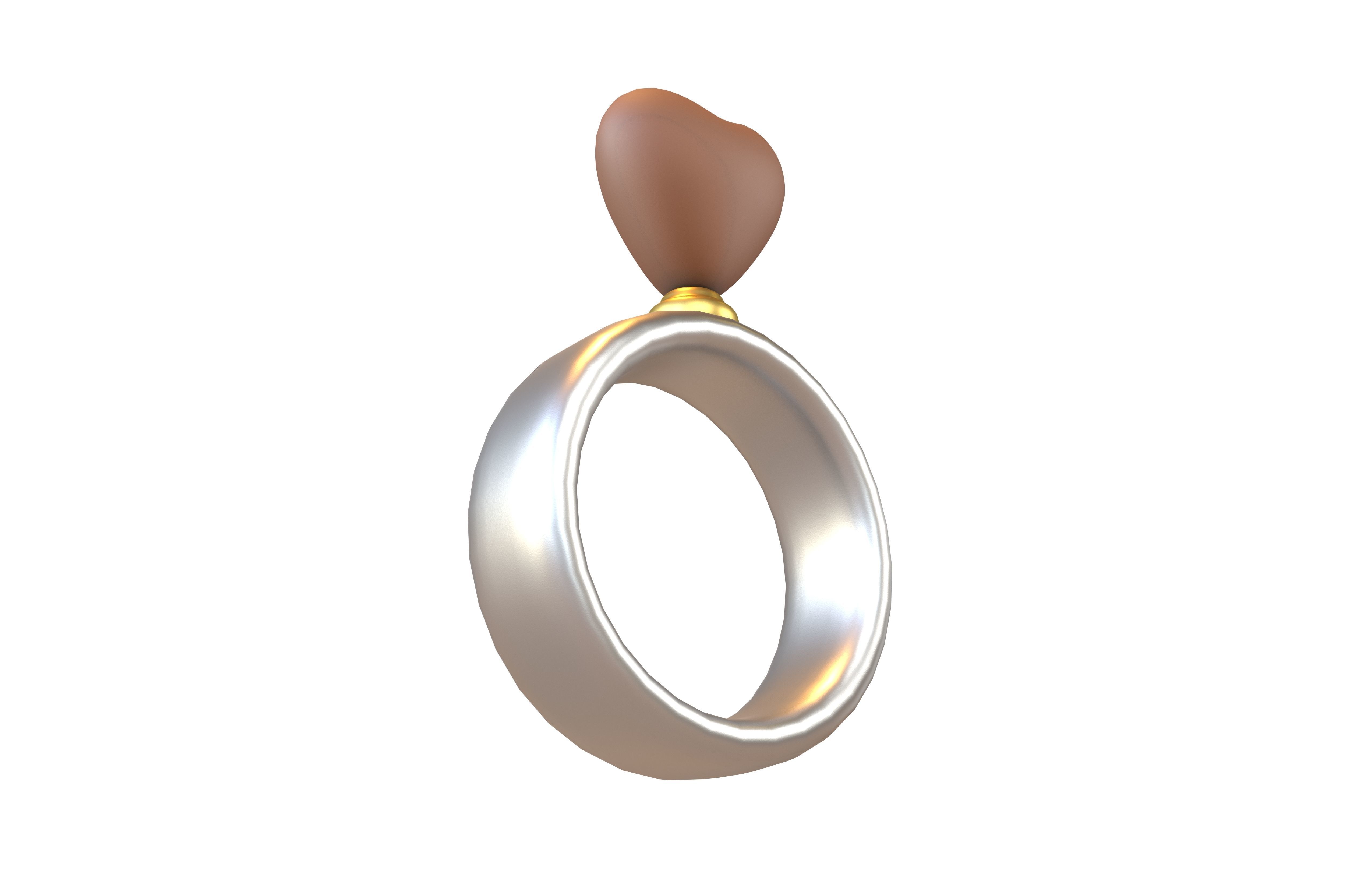 Wedding Rings Icon V1 018 Low-poly 3D model_2