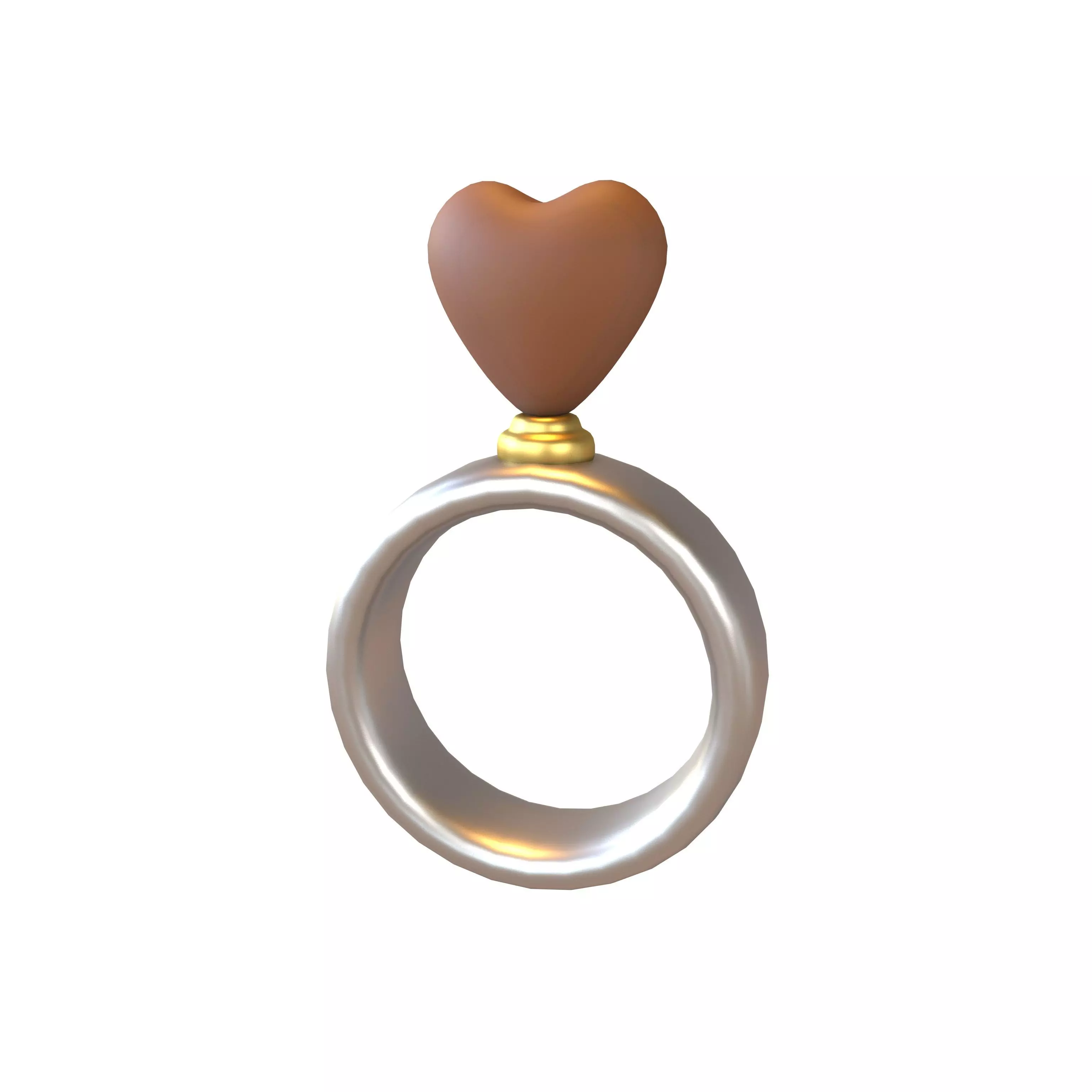 Wedding Rings Icon V1 018 Low-poly 3D model_0