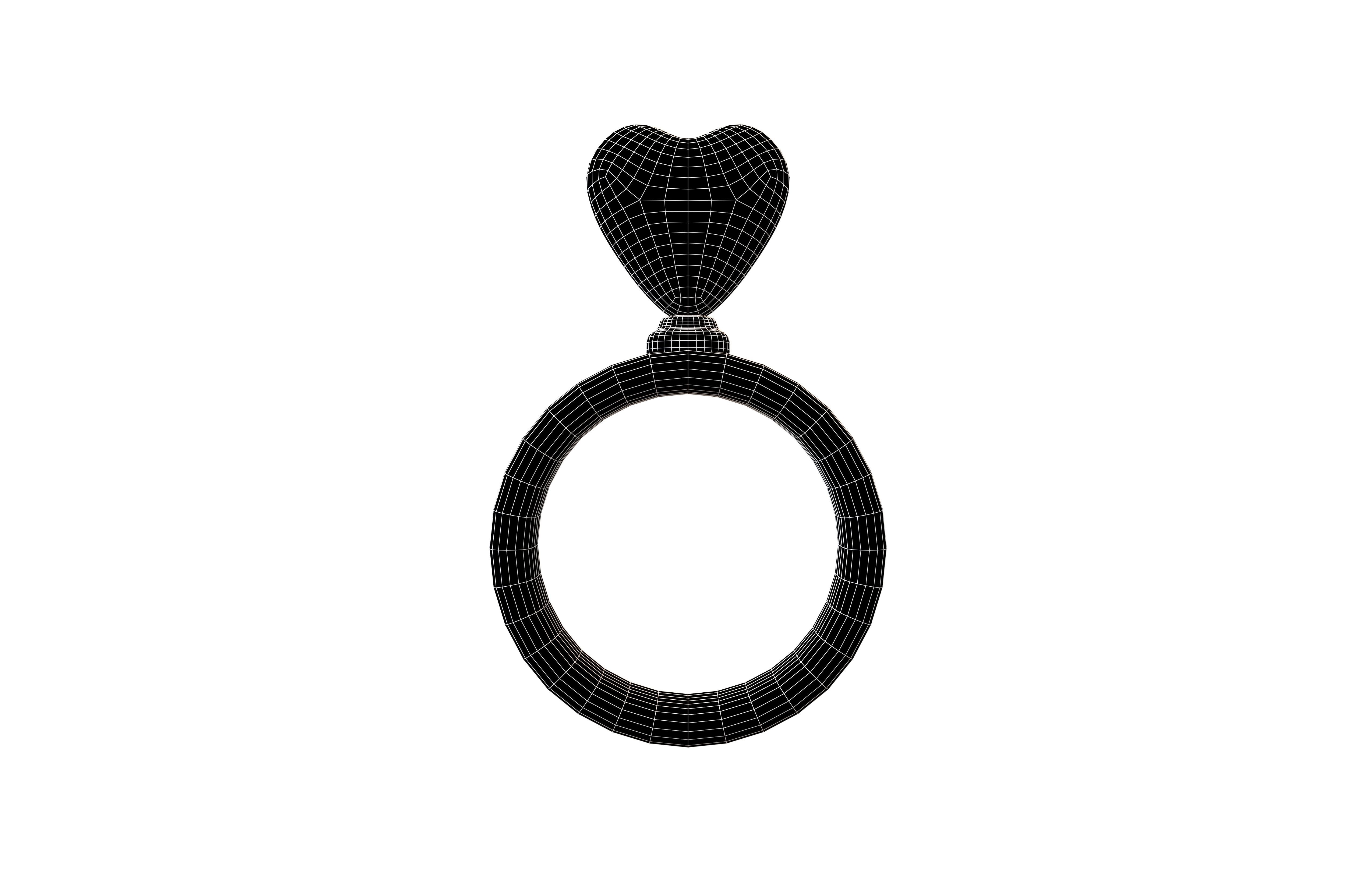 Wedding Rings Icon V1 018 Low-poly 3D model_4