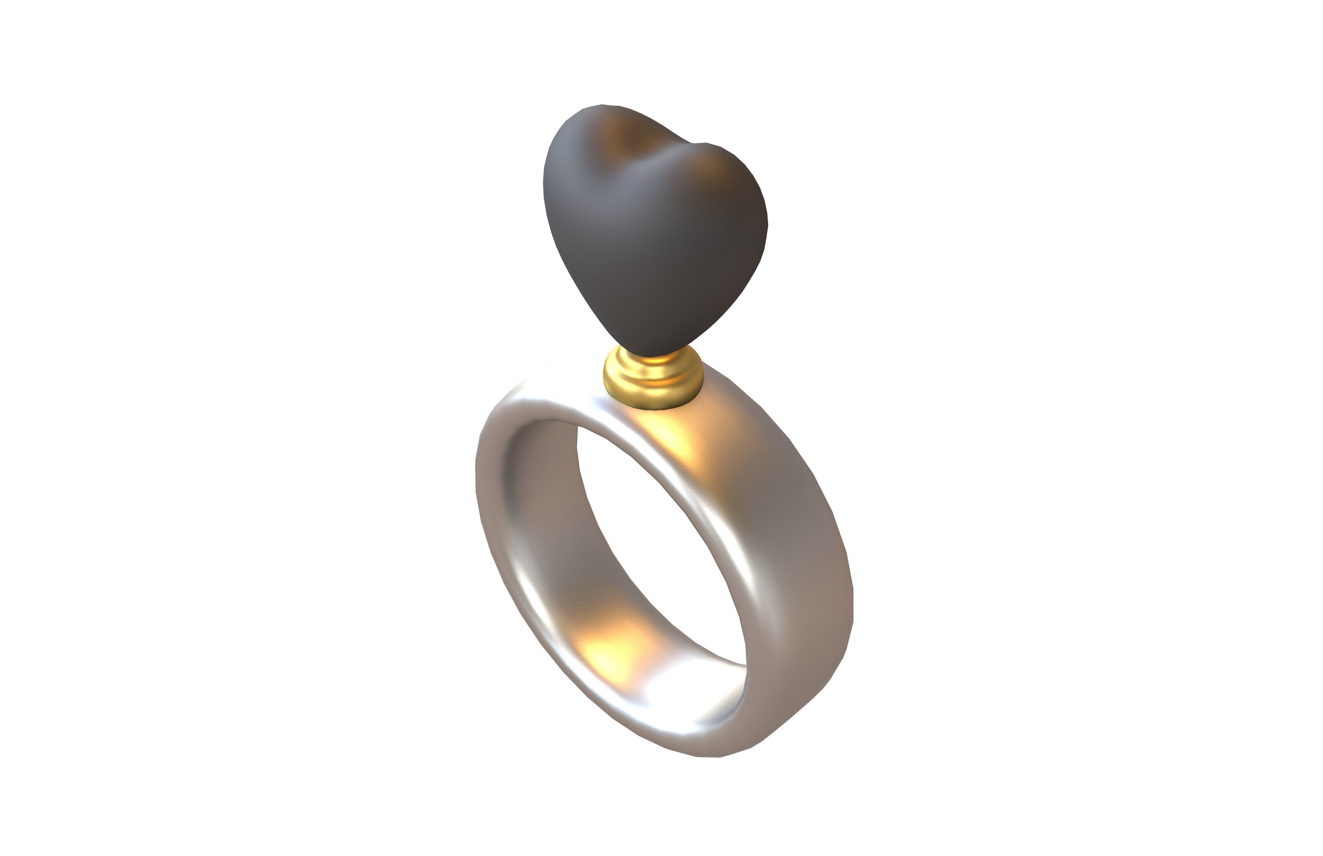 Wedding Rings Icon V1 019 Low-poly 3D model_2