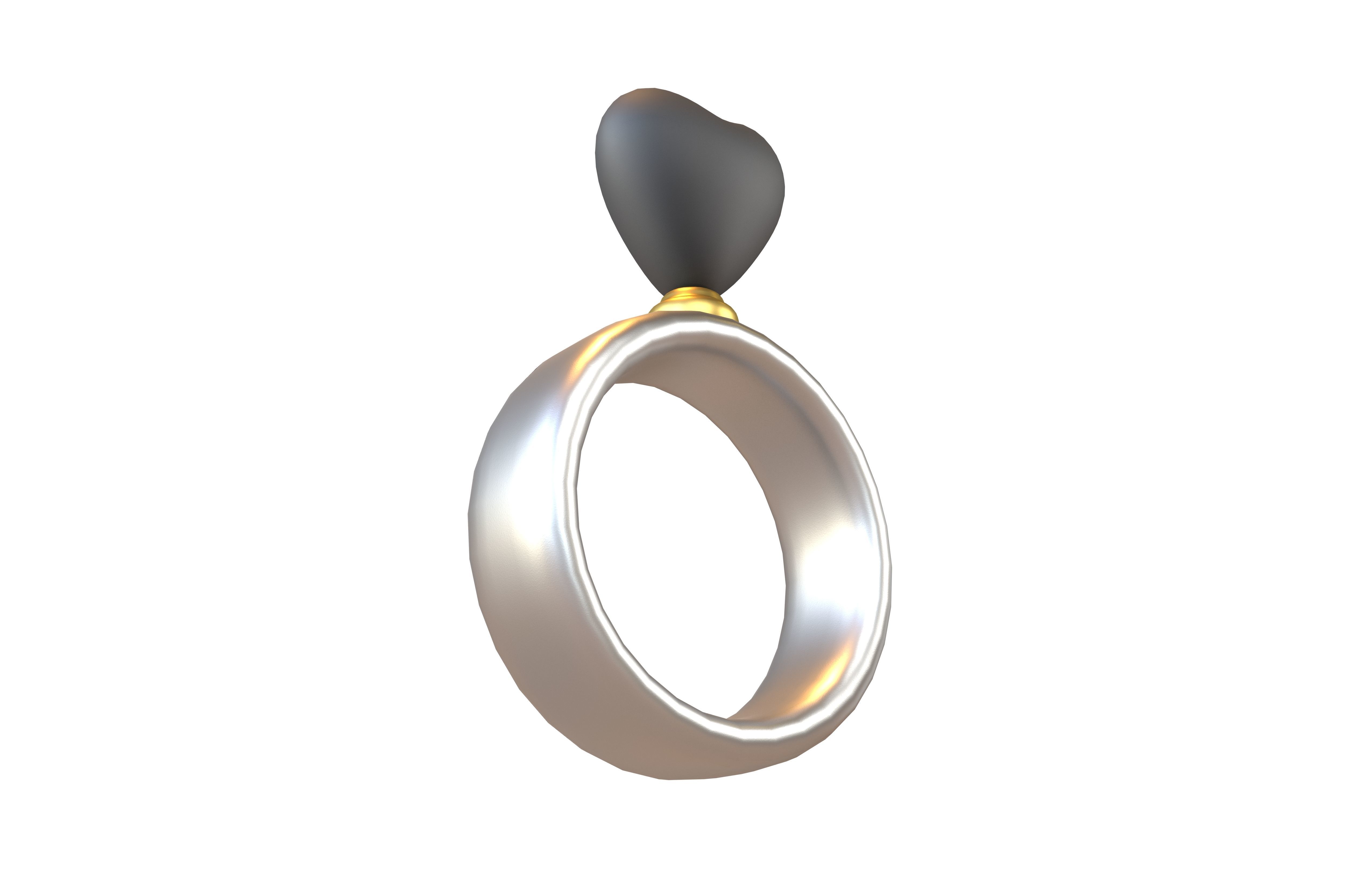 Wedding Rings Icon V1 019 Low-poly 3D model_1